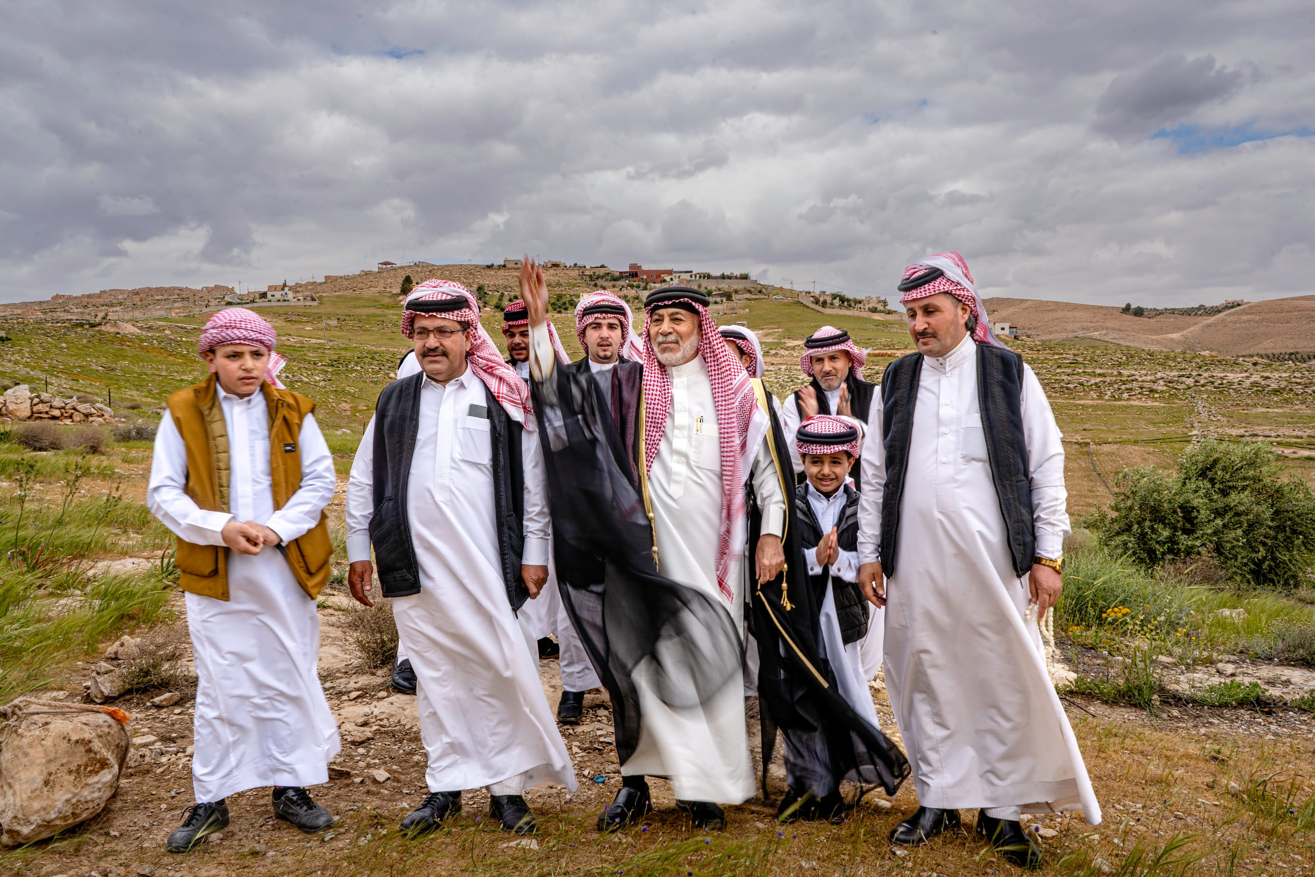Gharesa Band People Arab Bani Hasan Dance, a fine-art photograph by Ali Abu Ras