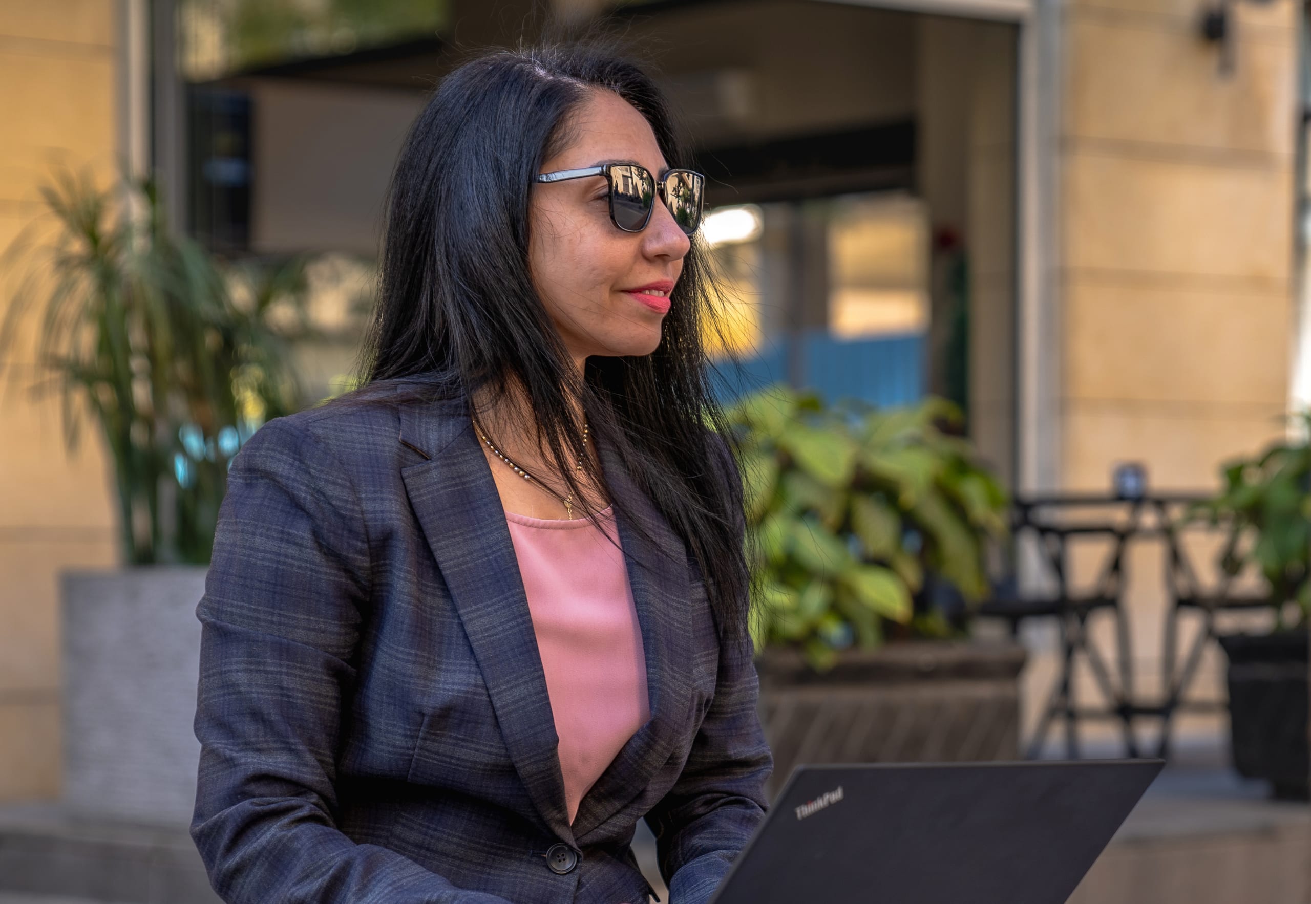 Woman Laptop Bolivard, a fine-art photograph by Ali Abu Ras