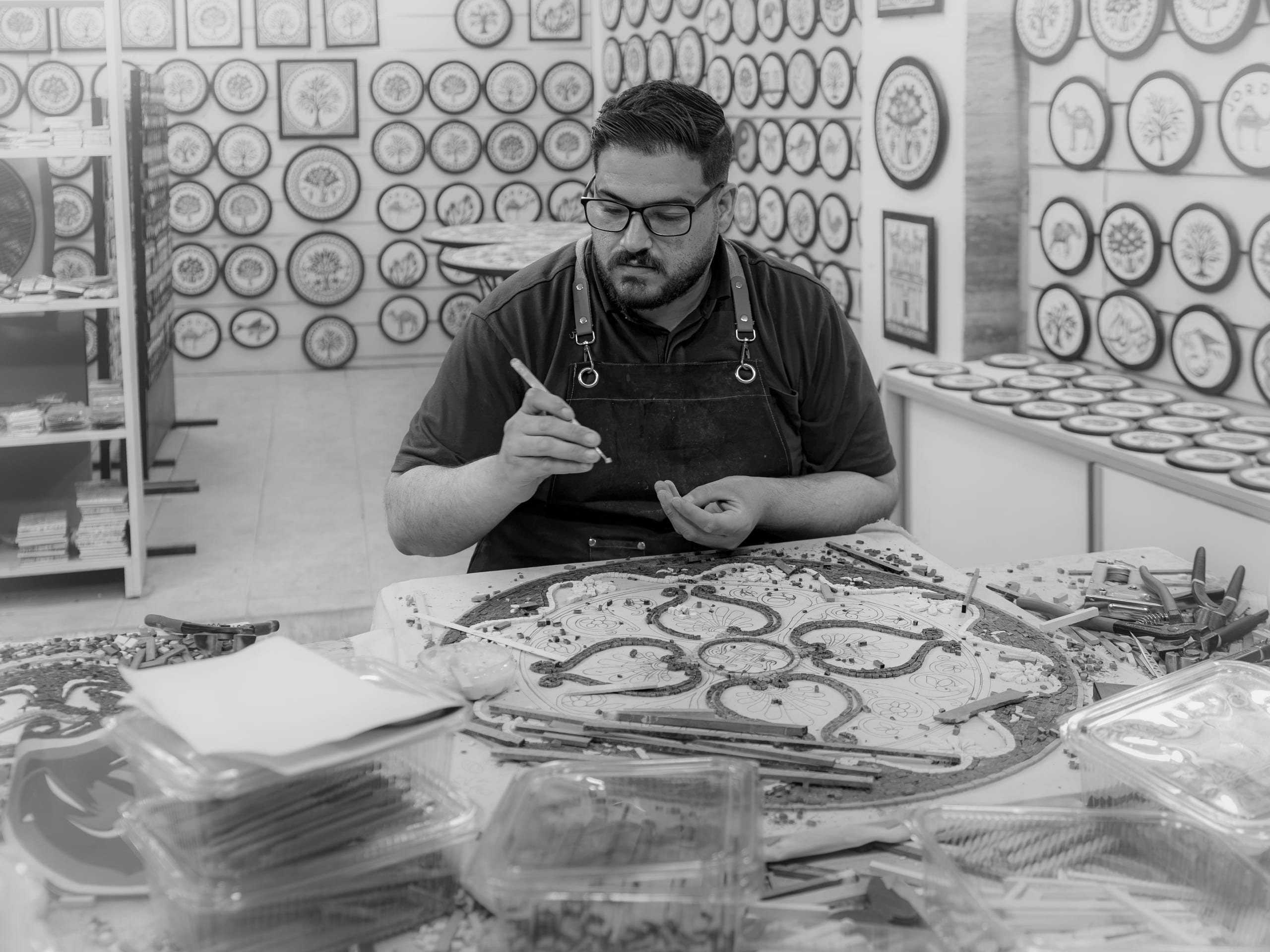 MAN Handmad Mozaic, a fine-art photograph by Ali Abu Ras