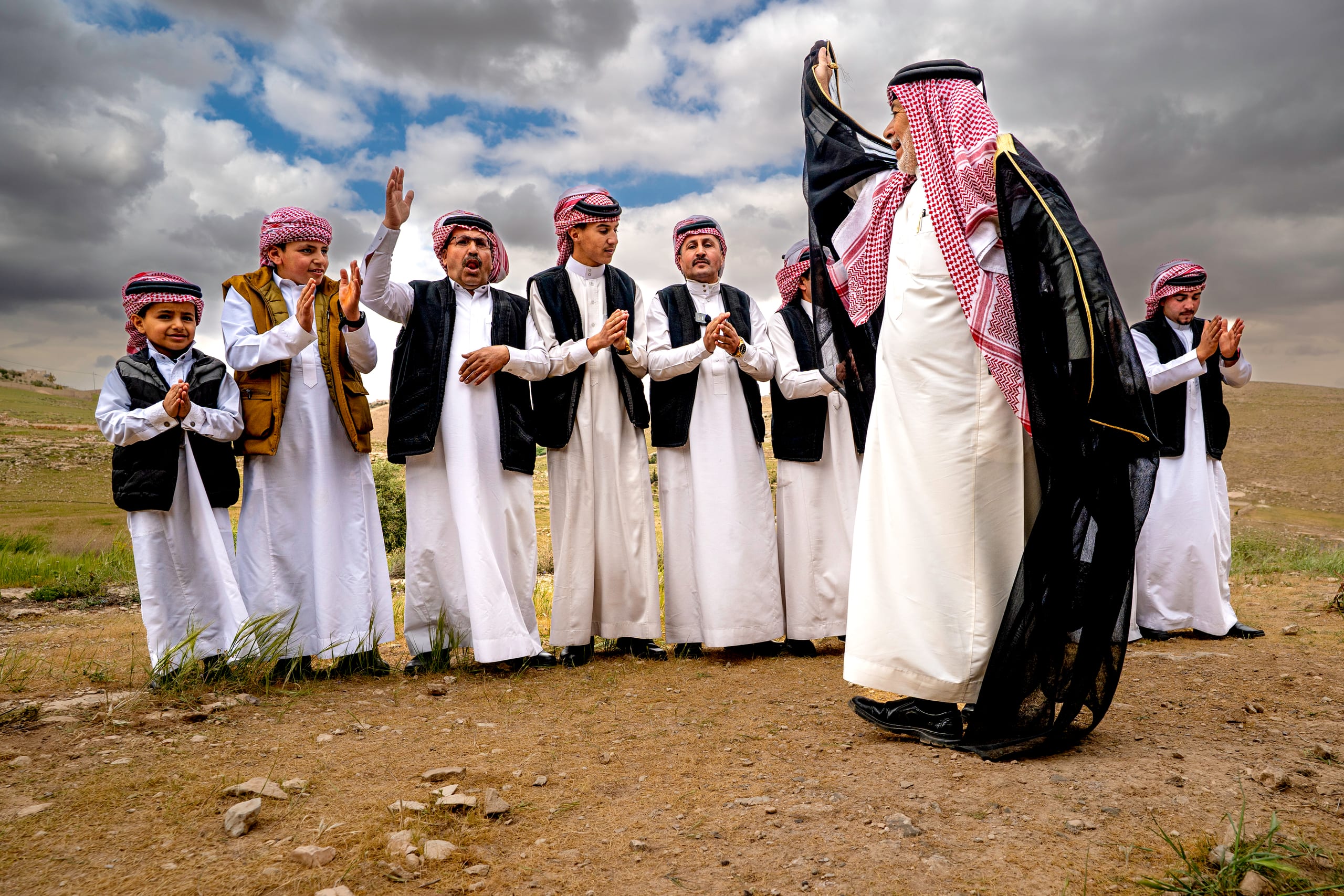 People Dance Folklore Jordan Blama Garesa, a fine-art photograph by Ali Abu Ras