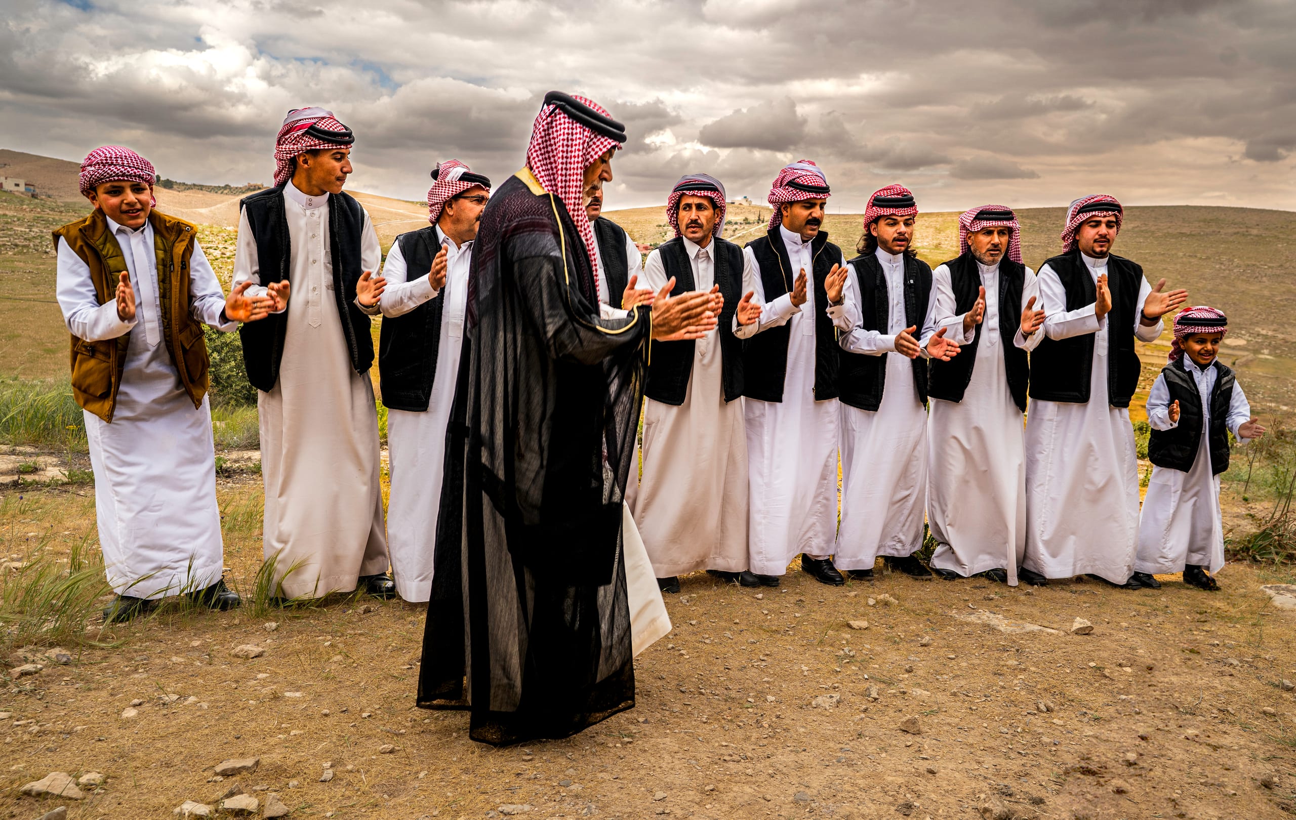 People Dance Folklore Jordan Blama Garesa, a fine-art photograph by Ali Abu Ras