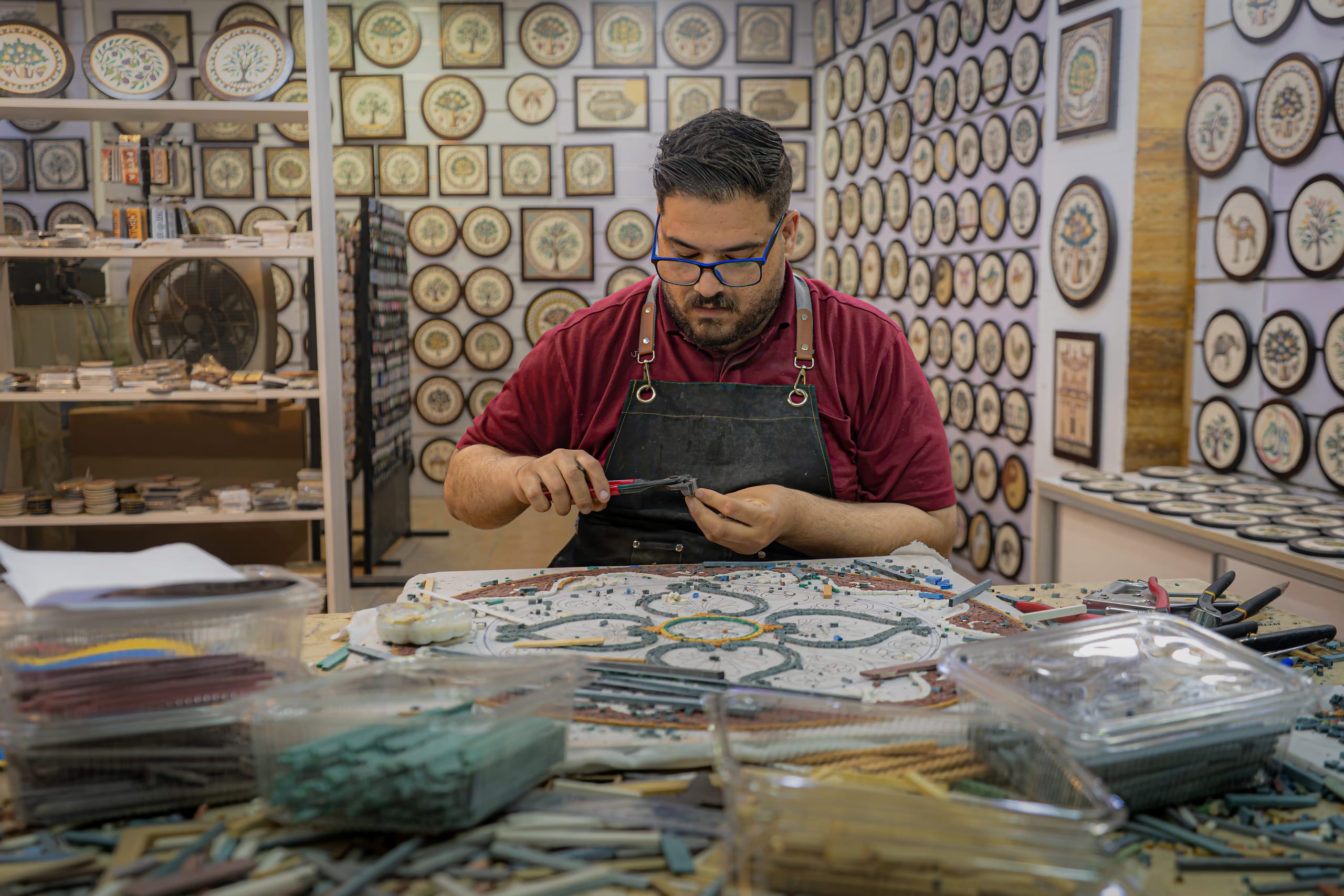 MAN Handmad Mozaic, a fine-art photograph by Ali Abu Ras