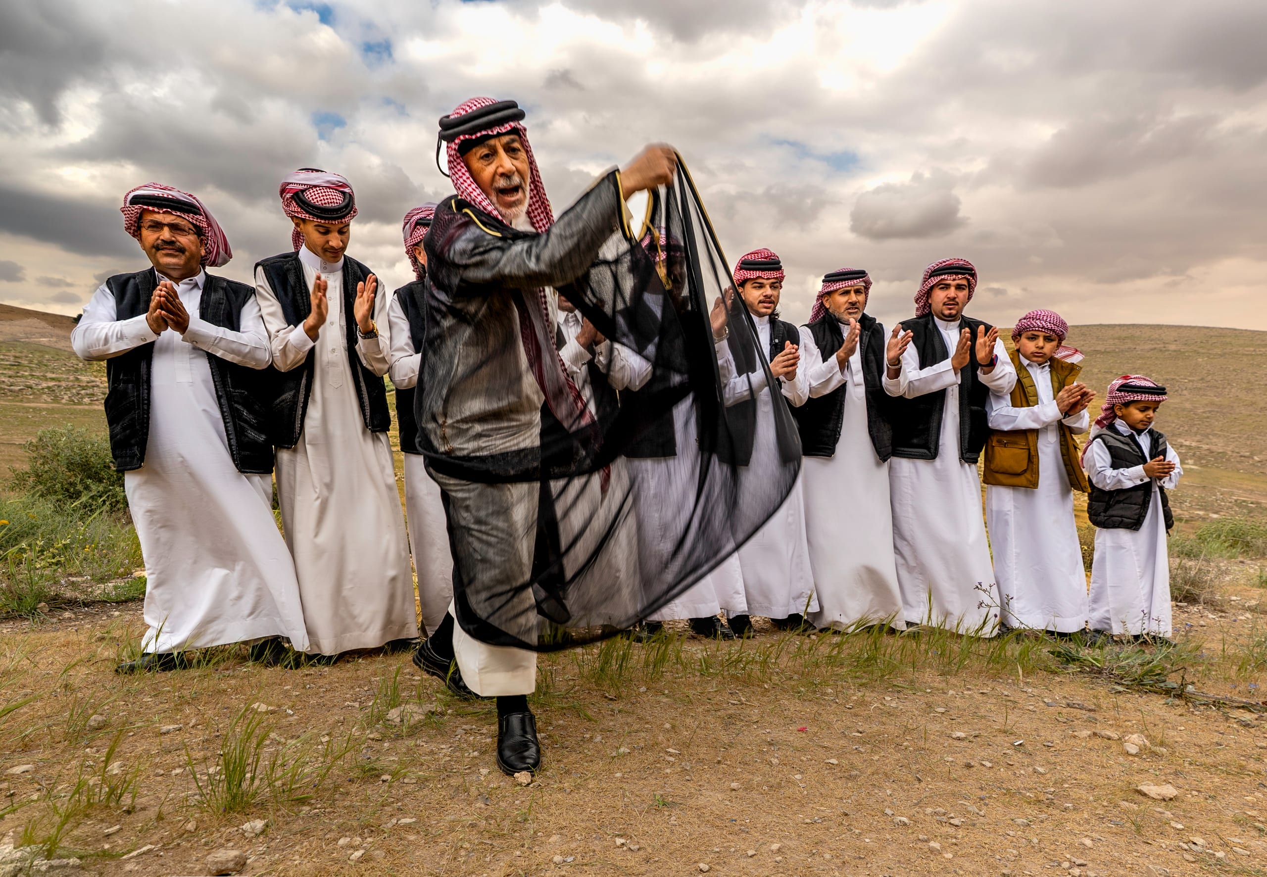 People Dance Folklore Jordan Blama Garesa, a fine-art photograph by Ali Abu Ras