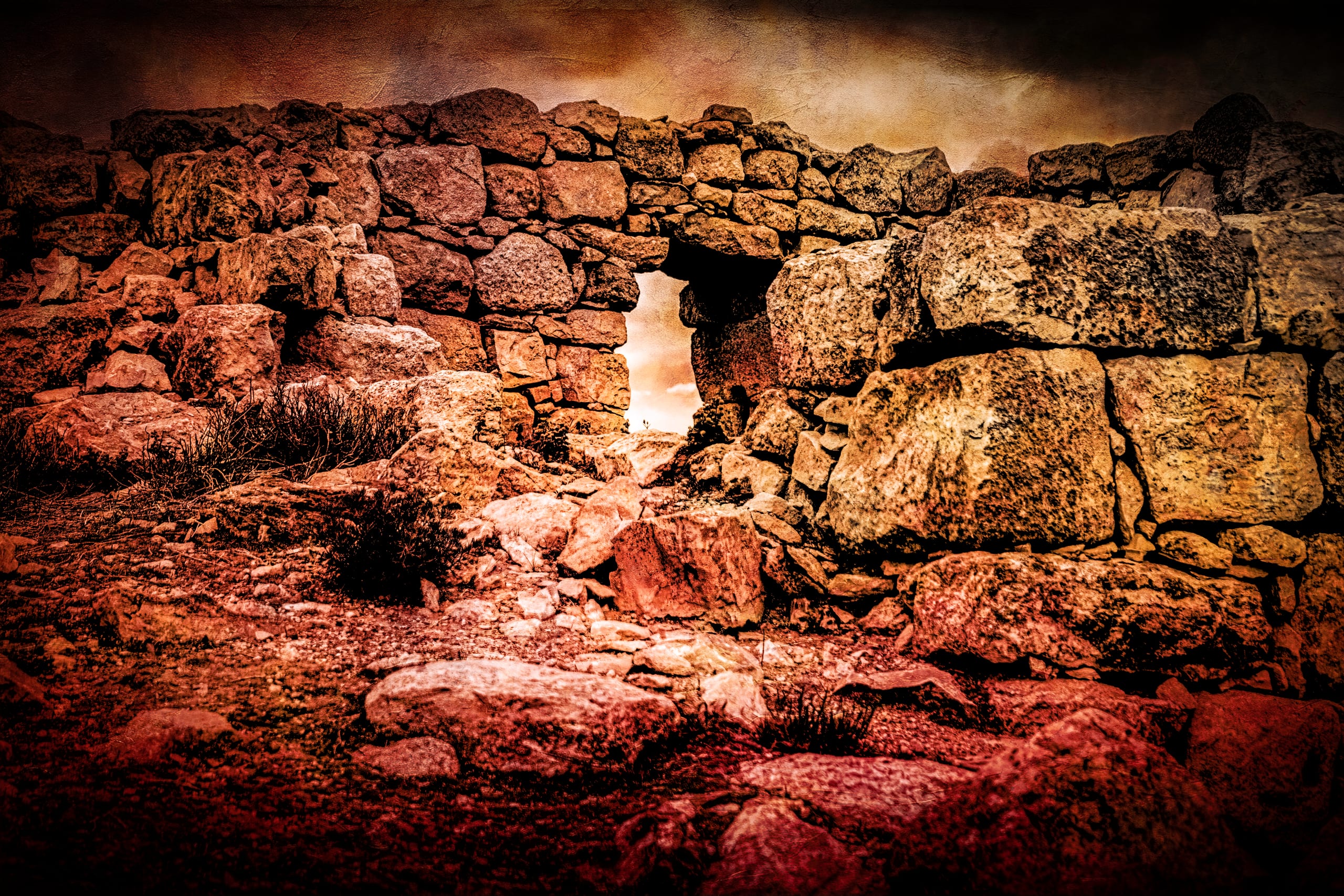 OLD House Garesa Jordan, a fine-art photograph by Ali Abu Ras