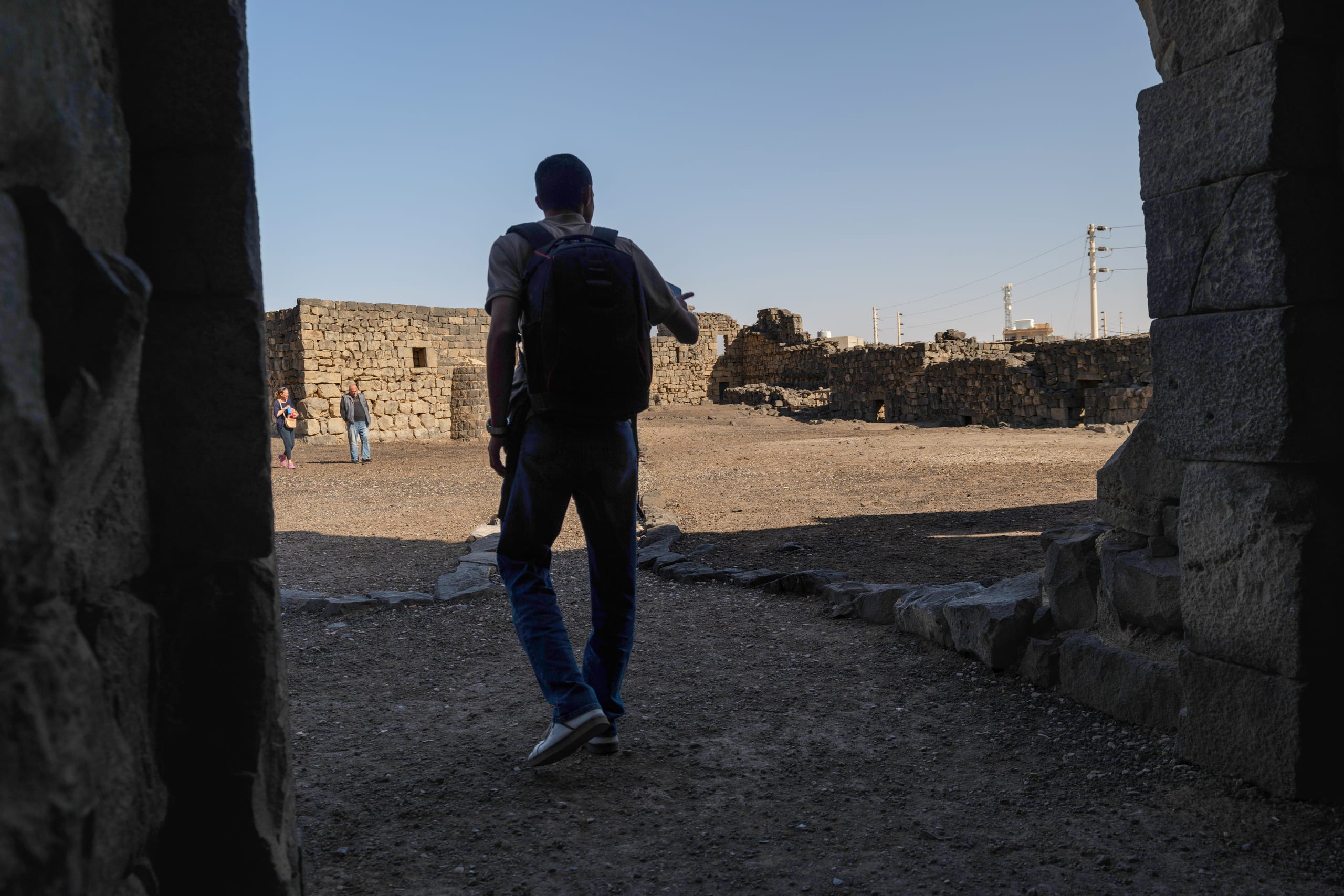 MAN Under Archi Alazraq, a fine-art photograph by Ali Abu Ras