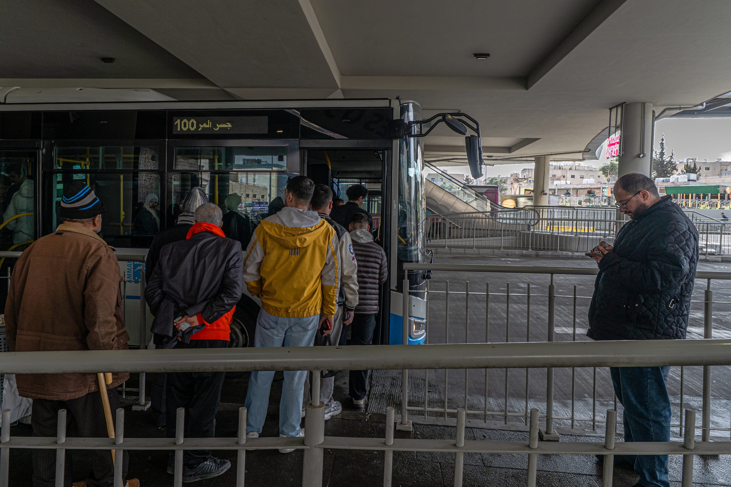 BRT Station, a fine-art photograph by Ali Abu Ras