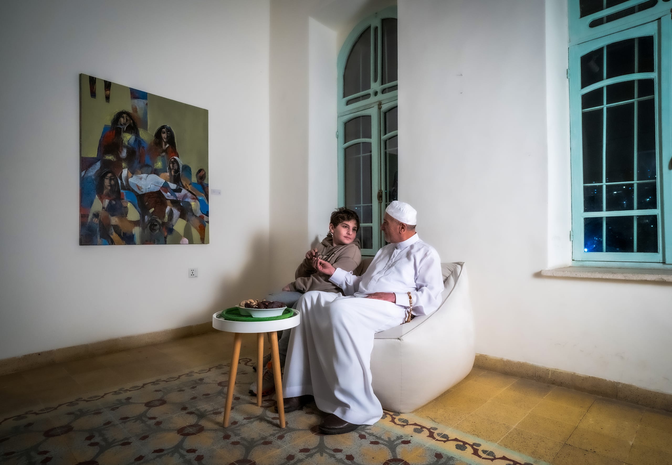 Family Ramadan Eftar Food Eating, a fine-art photograph by Ali Abu Ras