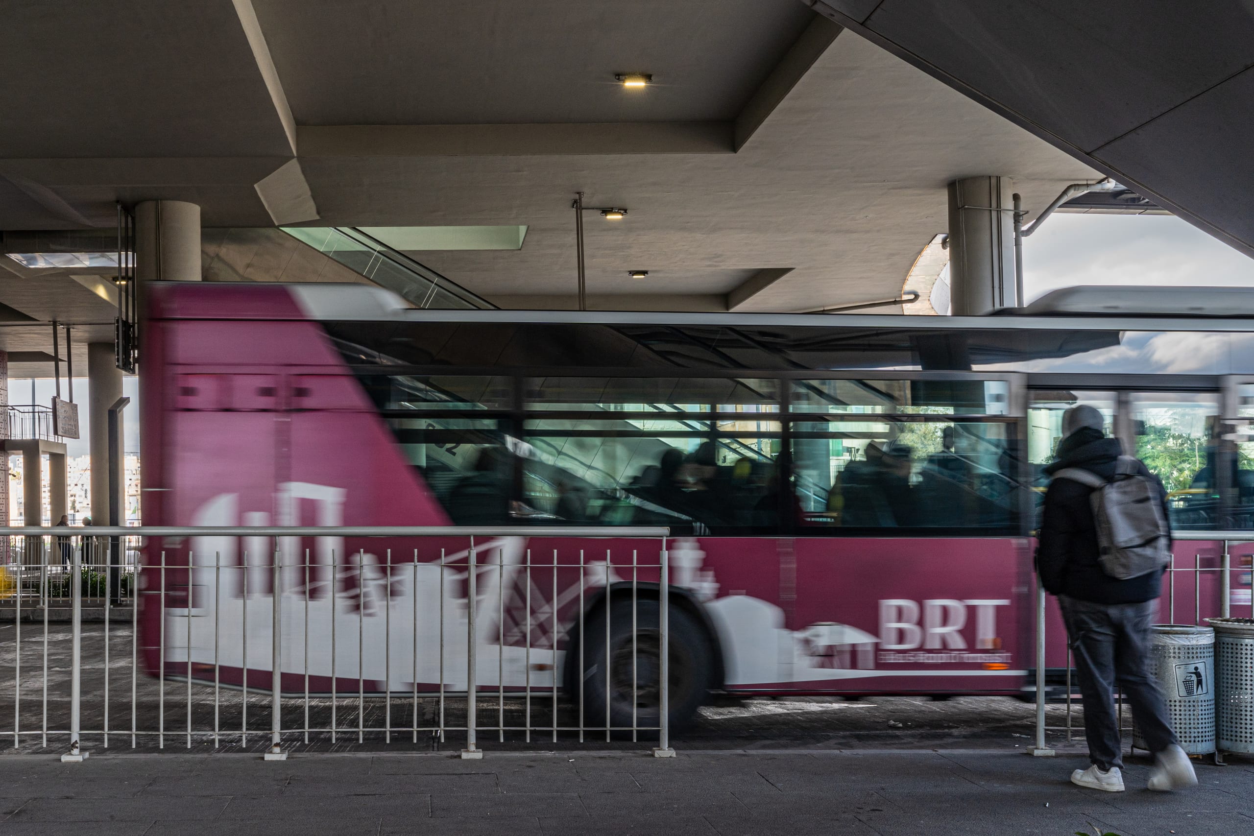 BRT Station, a fine-art photograph by Ali Abu Ras