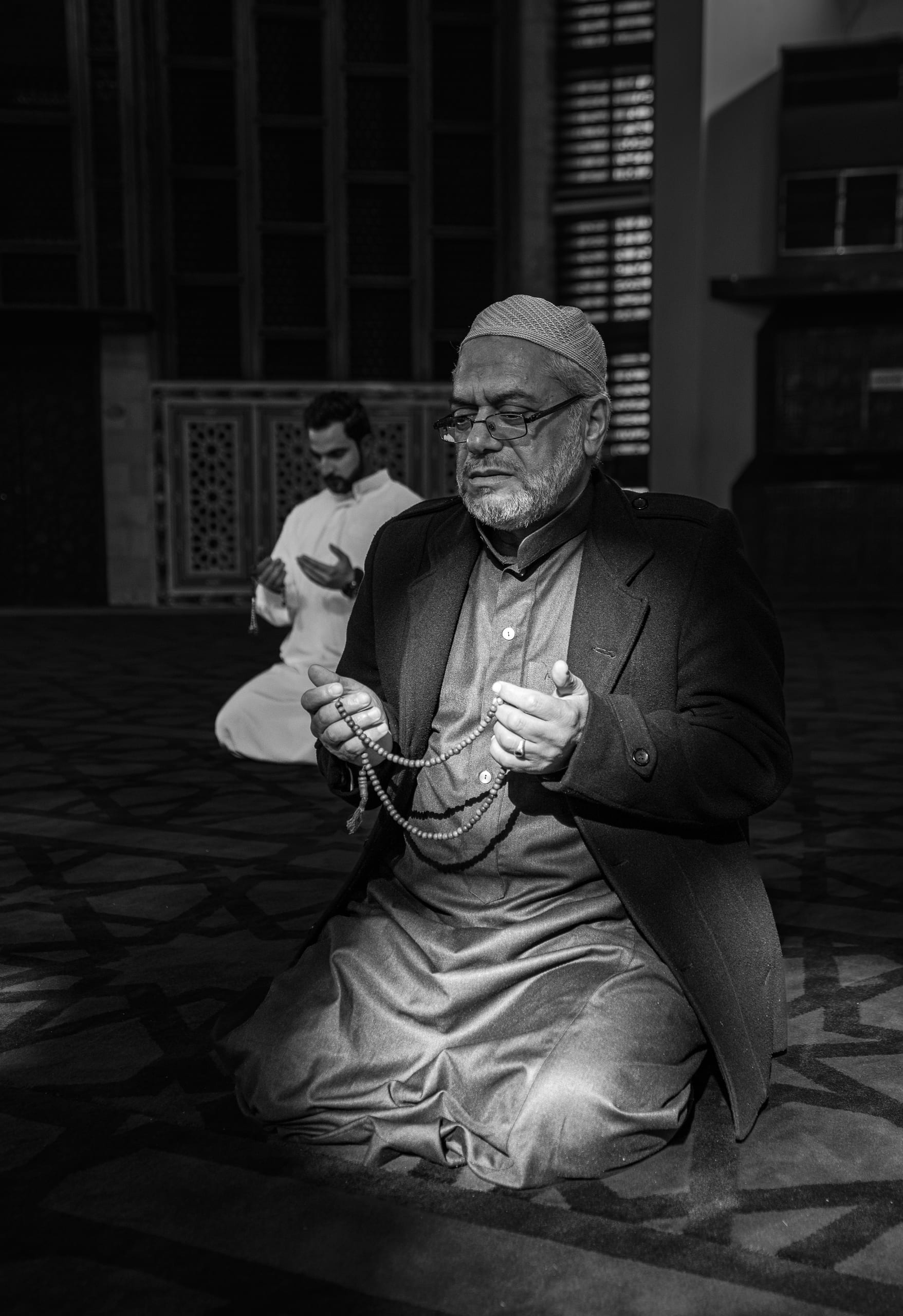 OLD MAN Read Quran Masjid Ramadain, a fine-art photograph by Ali Abu Ras