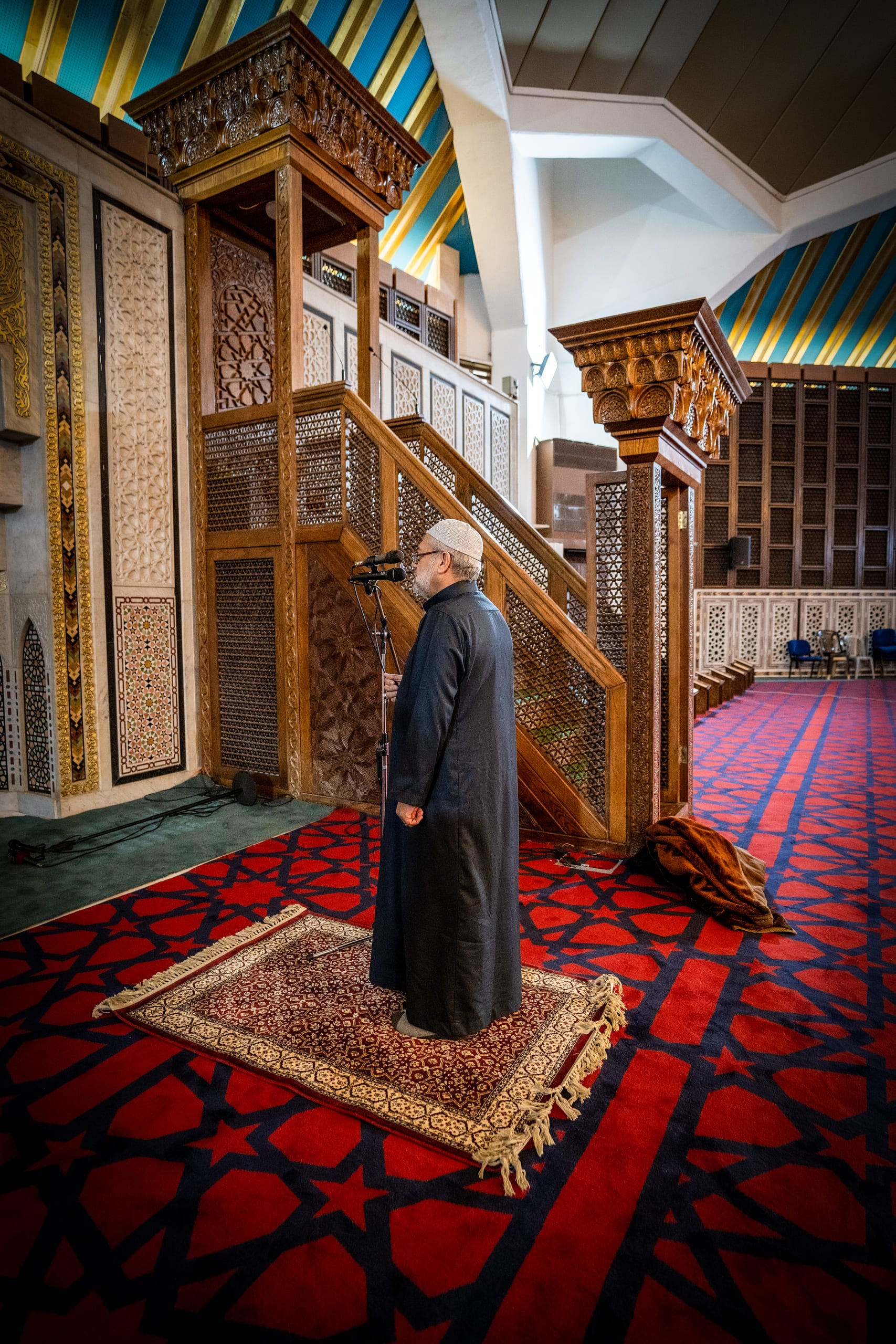 OLD MAN Read Quran Masjid Ramadain, a fine-art photograph by Ali Abu Ras