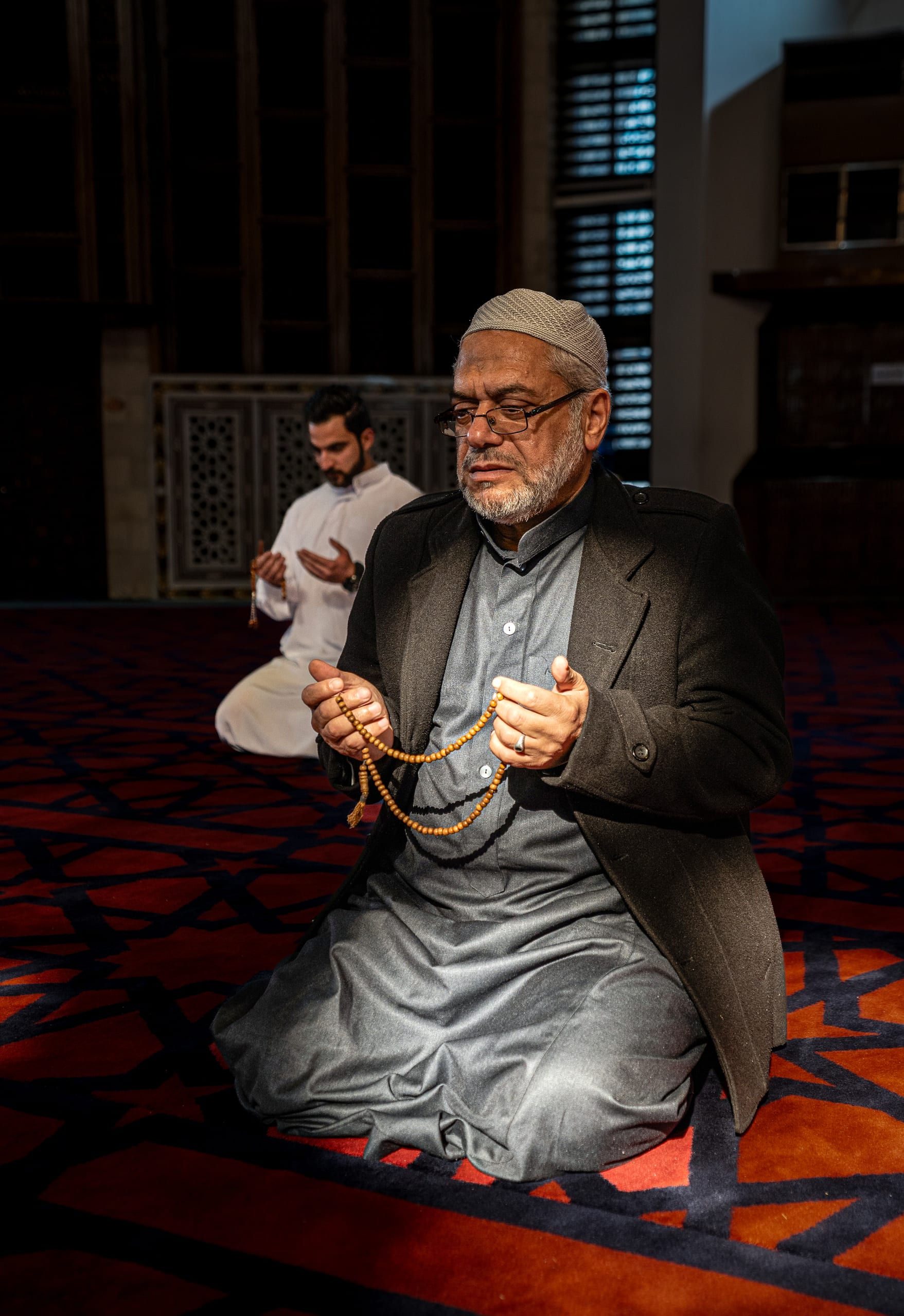 OLD MAN Read Quran Masjid Ramadain, a fine-art photograph by Ali Abu Ras