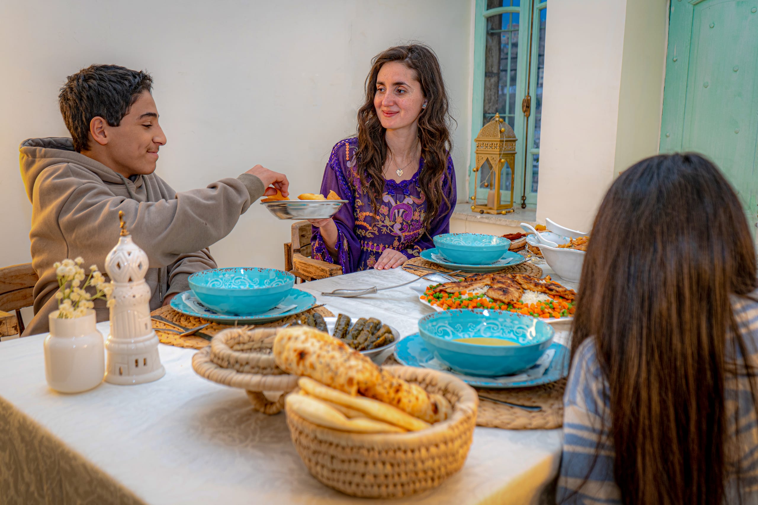 1 Family Ramadan Eftar Food Eating, a fine-art photograph by Ali Abu Ras