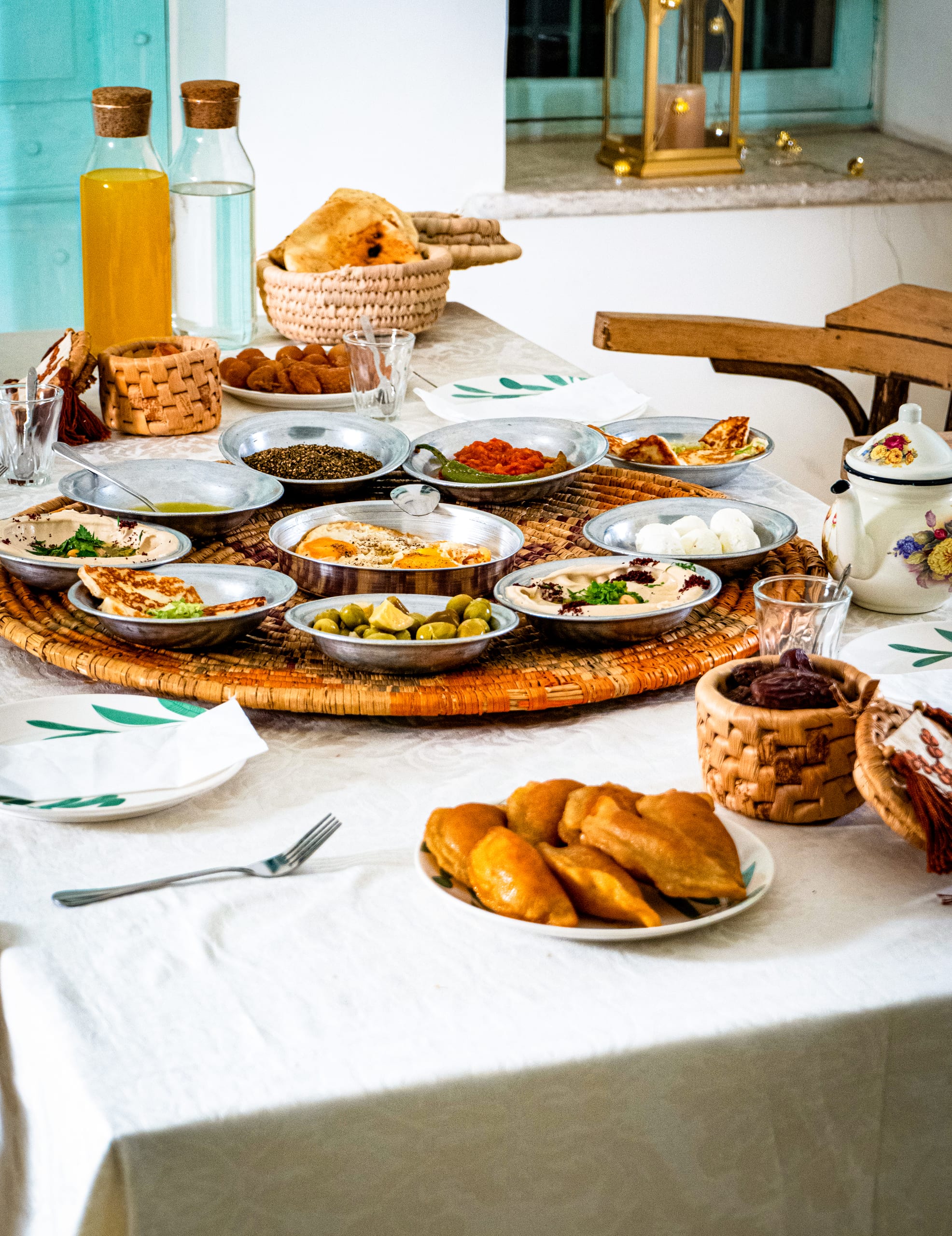 Ramadan Table Food Eftar Sohour, a fine-art photograph by Ali Abu Ras