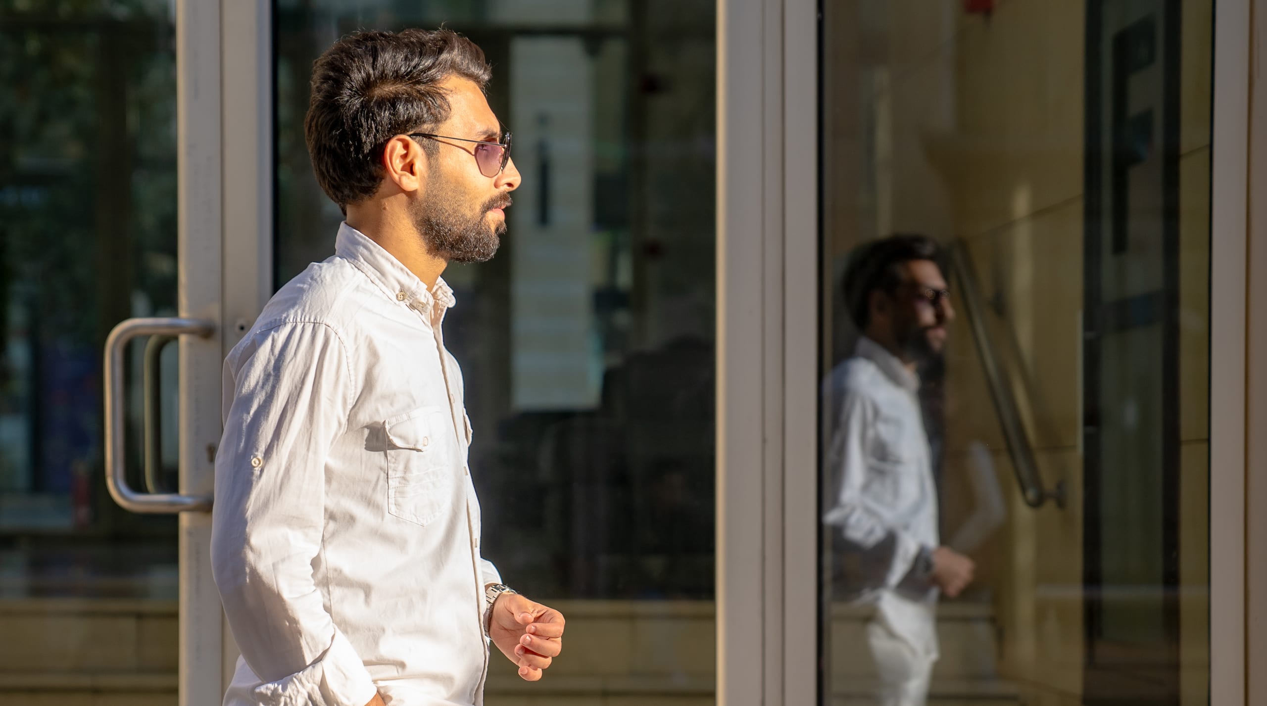 MAN Bolivard Walking, a fine-art photograph by Ali Abu Ras