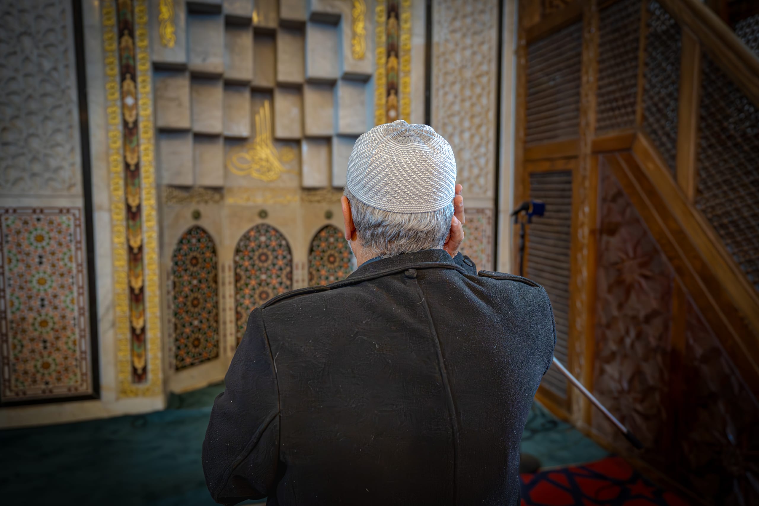 MAN Pray Athan Masjid, a fine-art photograph by Ali Abu Ras