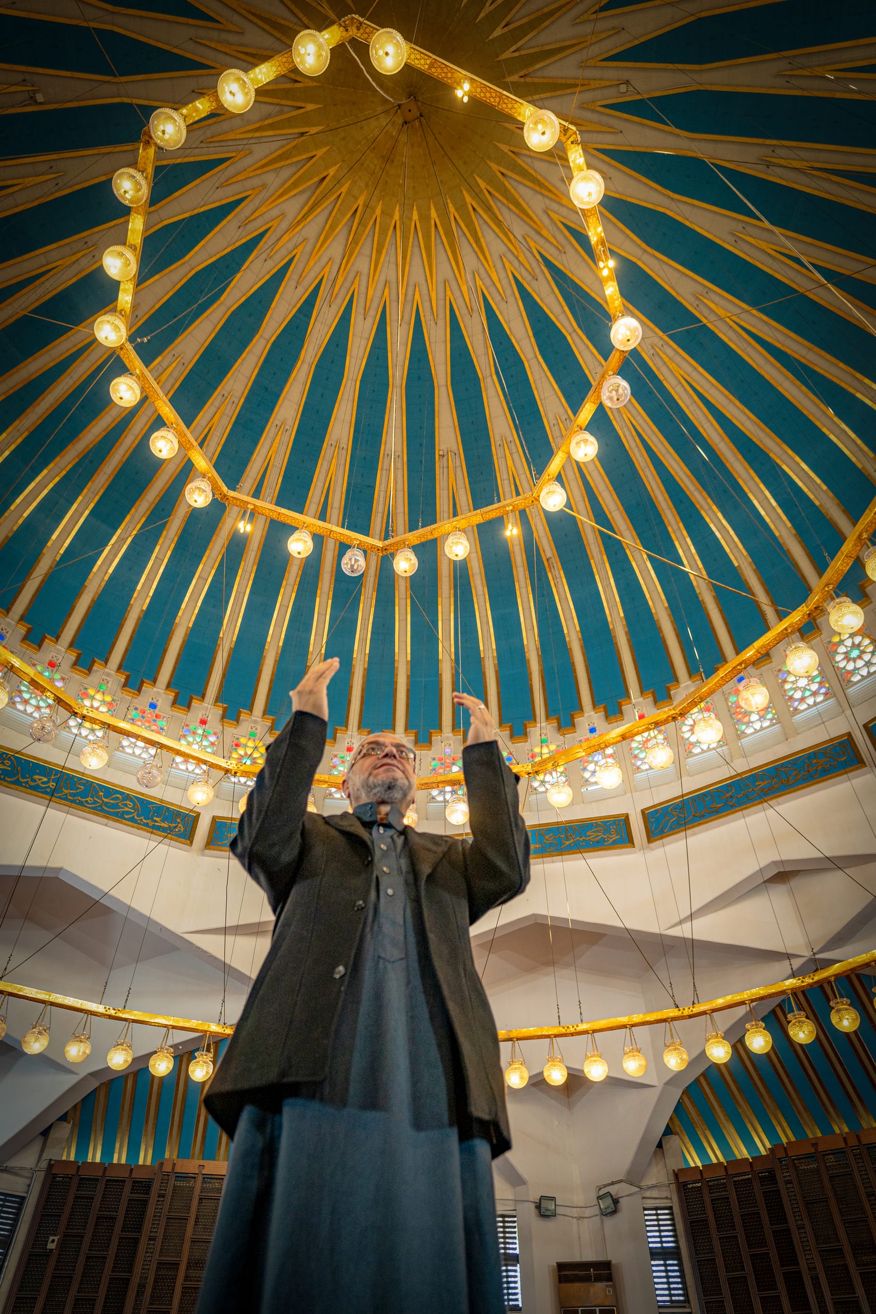OLD MAN Read Quran Masjid Ramadain, a fine-art photograph by Ali Abu Ras