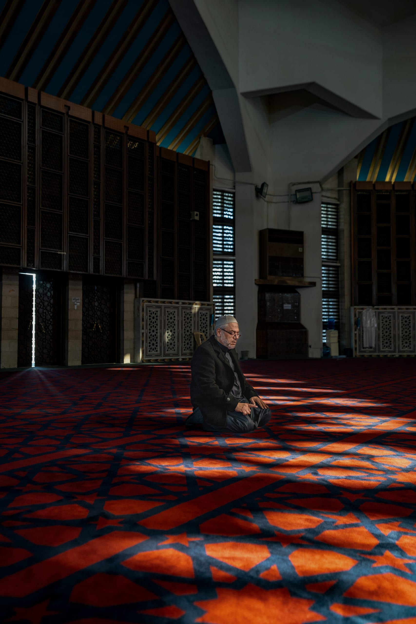 OLD MAN Read Quran Masjid Ramadain, a fine-art photograph by Ali Abu Ras