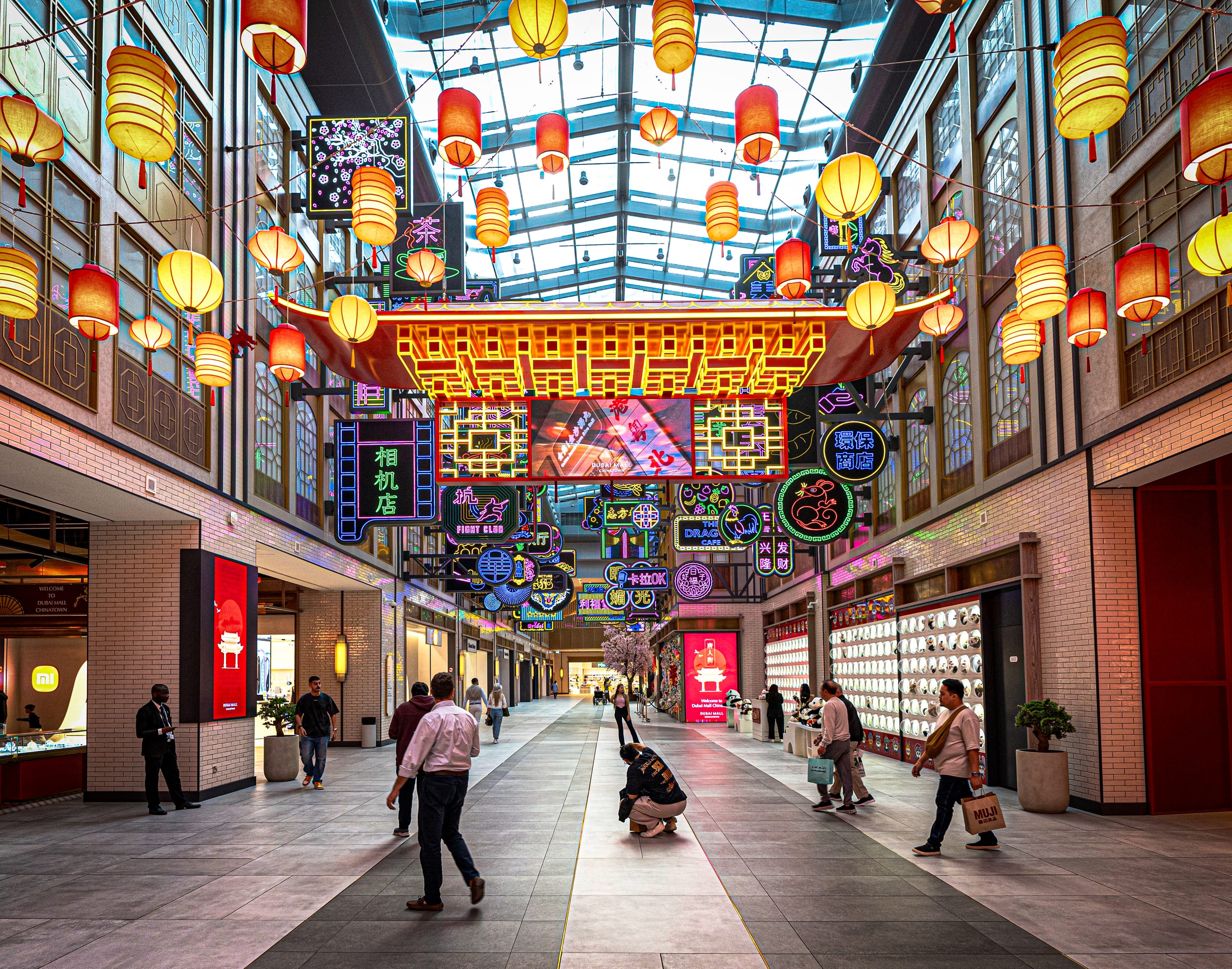 Dubai Mall People Road Chines, a fine-art photograph by Ali Abu Ras