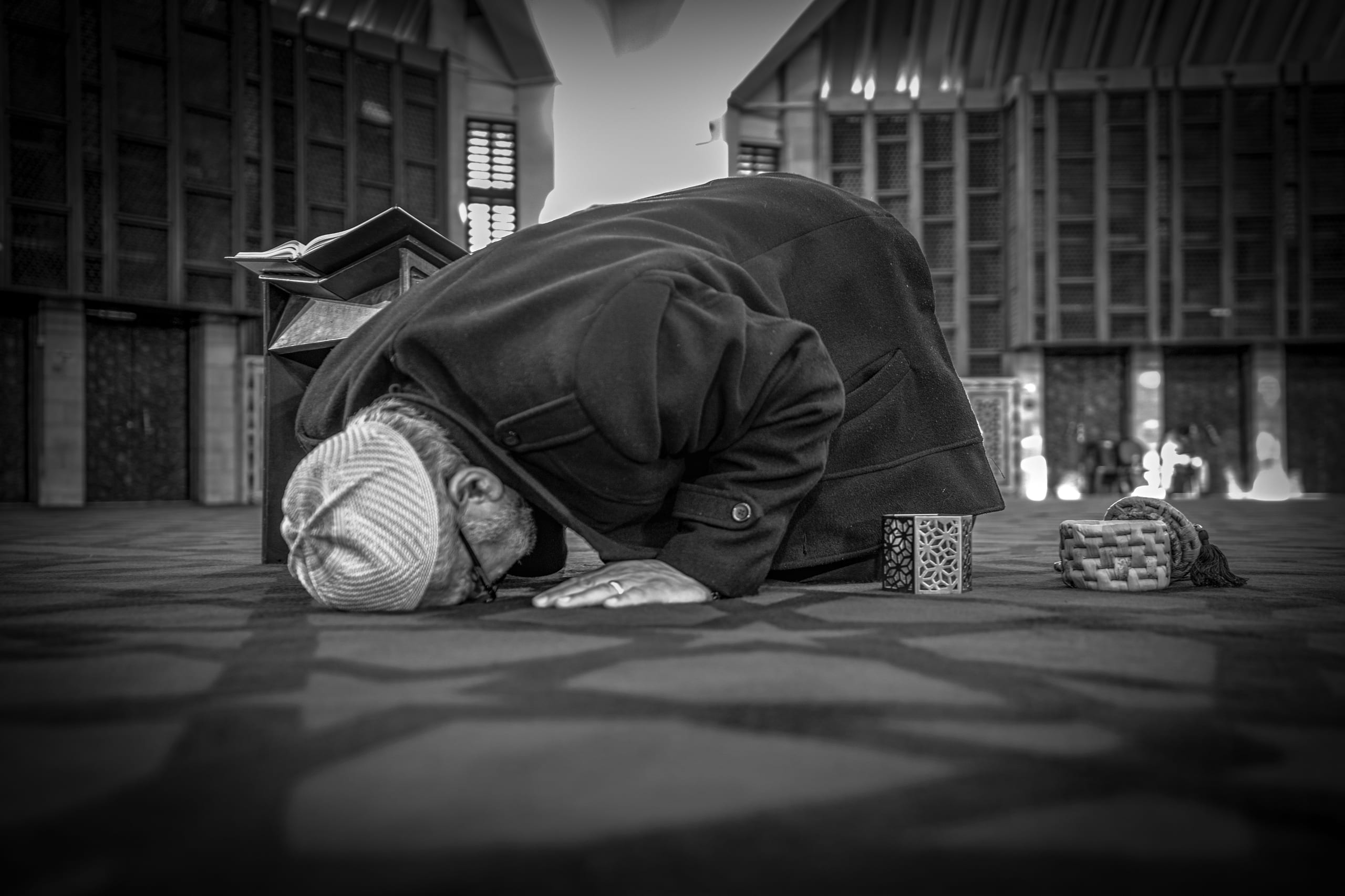 OLD MAN Read Quran Masjid Ramadain, a fine-art photograph by Ali Abu Ras