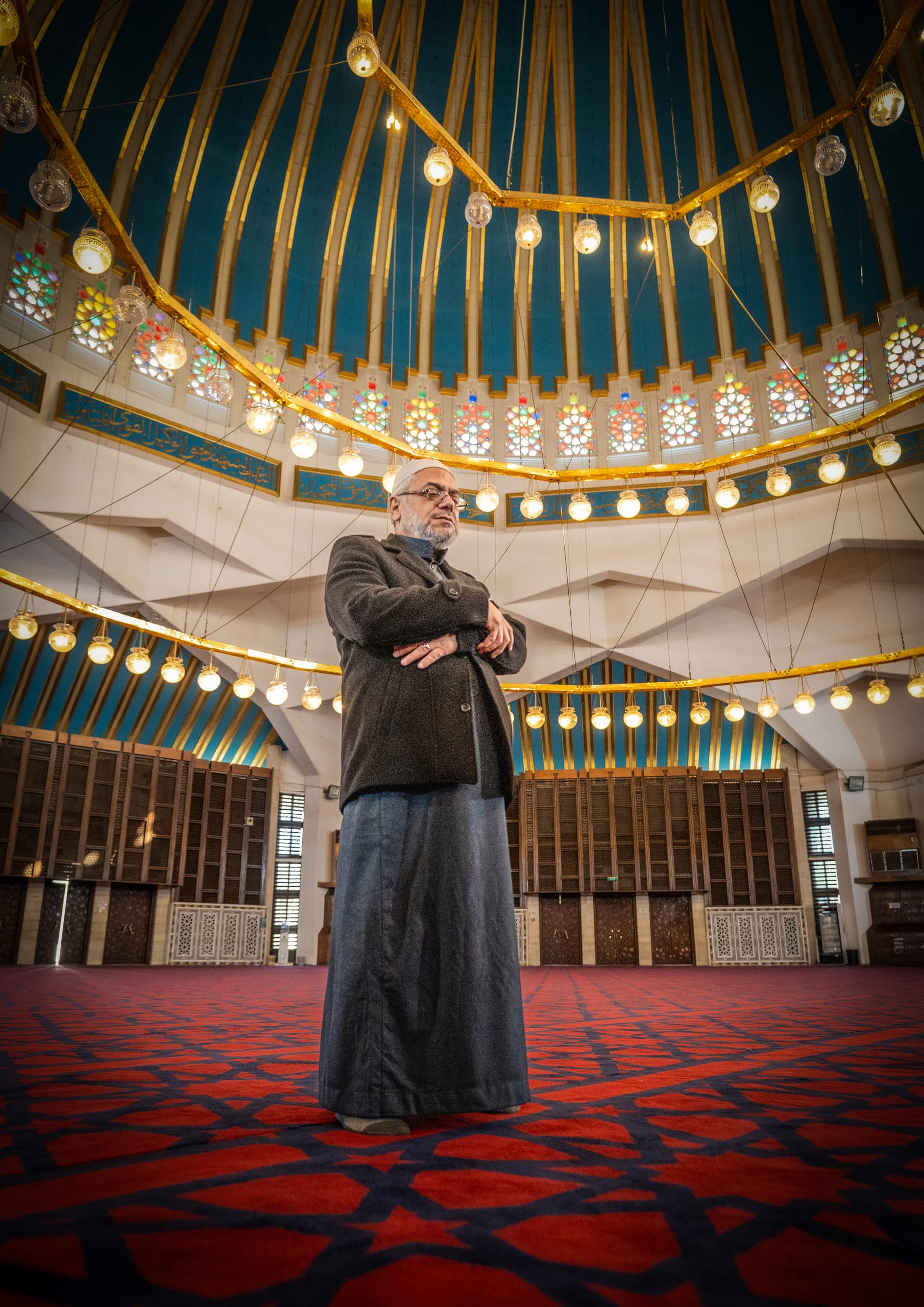 OLD MAN Read Quran Masjid Ramadain, a fine-art photograph by Ali Abu Ras