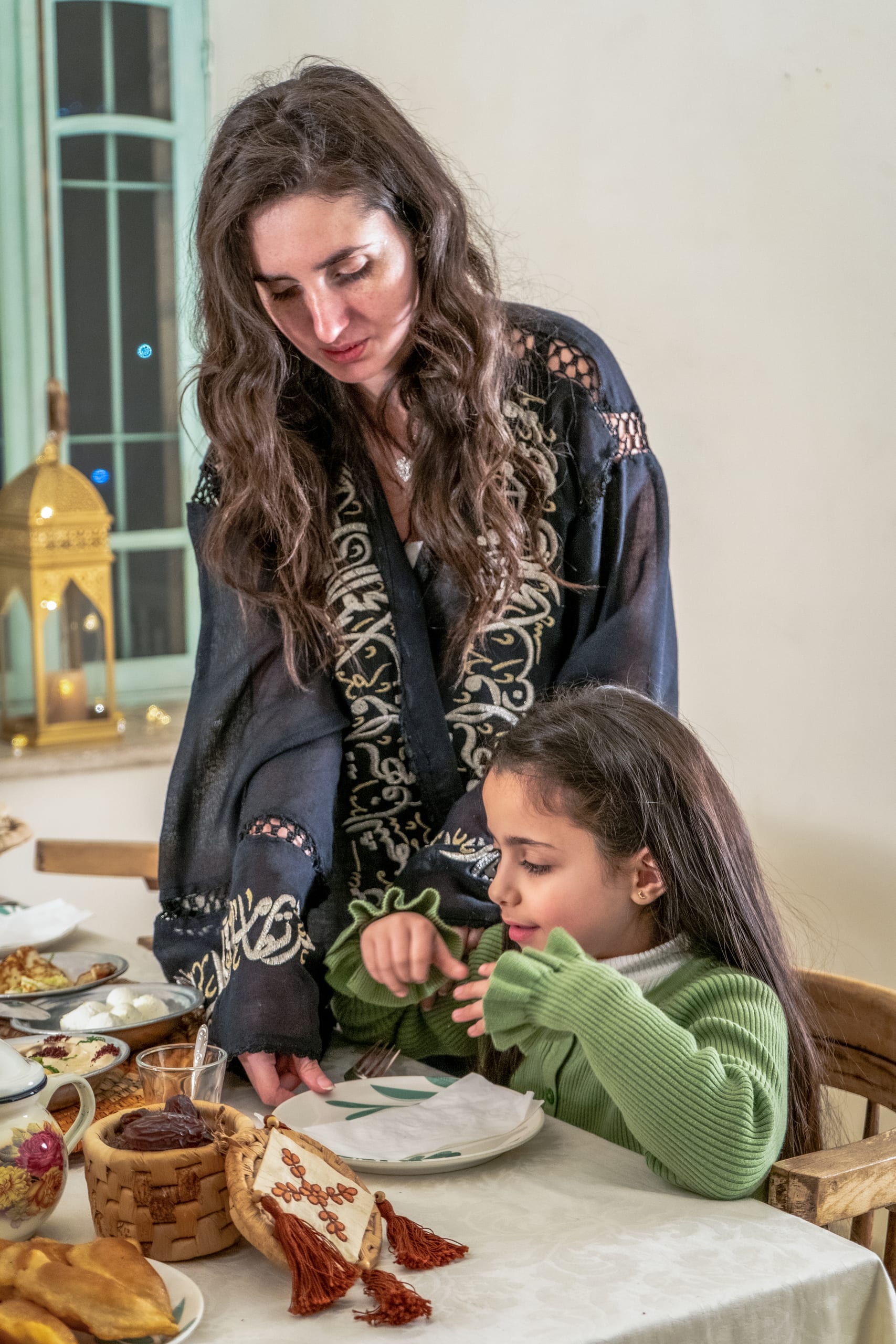 Family Ramadan Eftar Food Eating, a fine-art photograph by Ali Abu Ras
