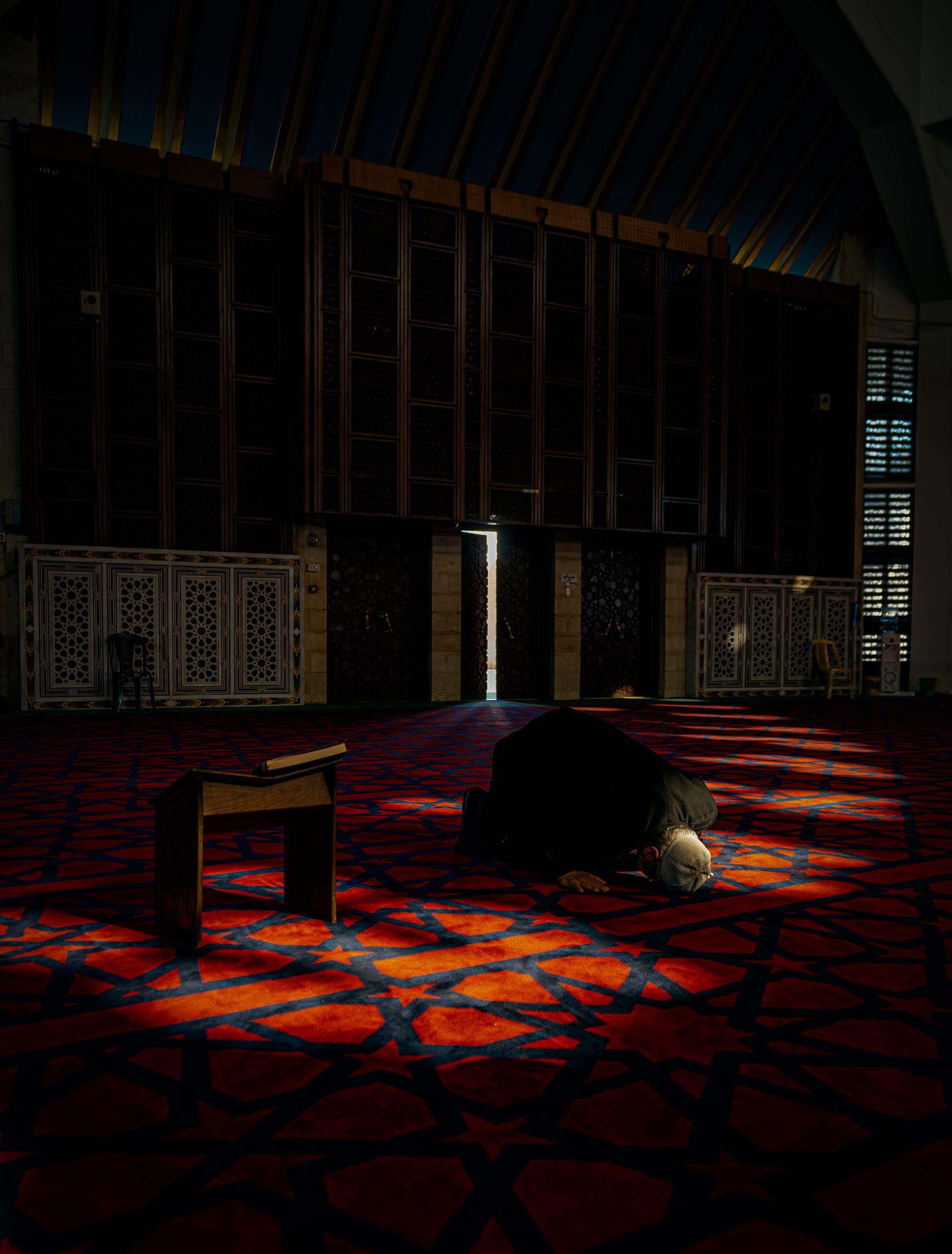 OLD MAN Read Quran Masjid Ramadain, a fine-art photograph by Ali Abu Ras