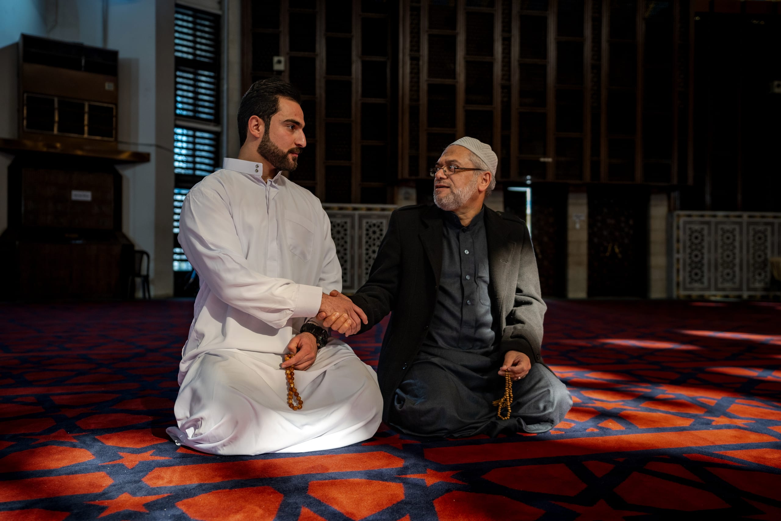 OLD MAN Read Quran Masjid Ramadain, a fine-art photograph by Ali Abu Ras