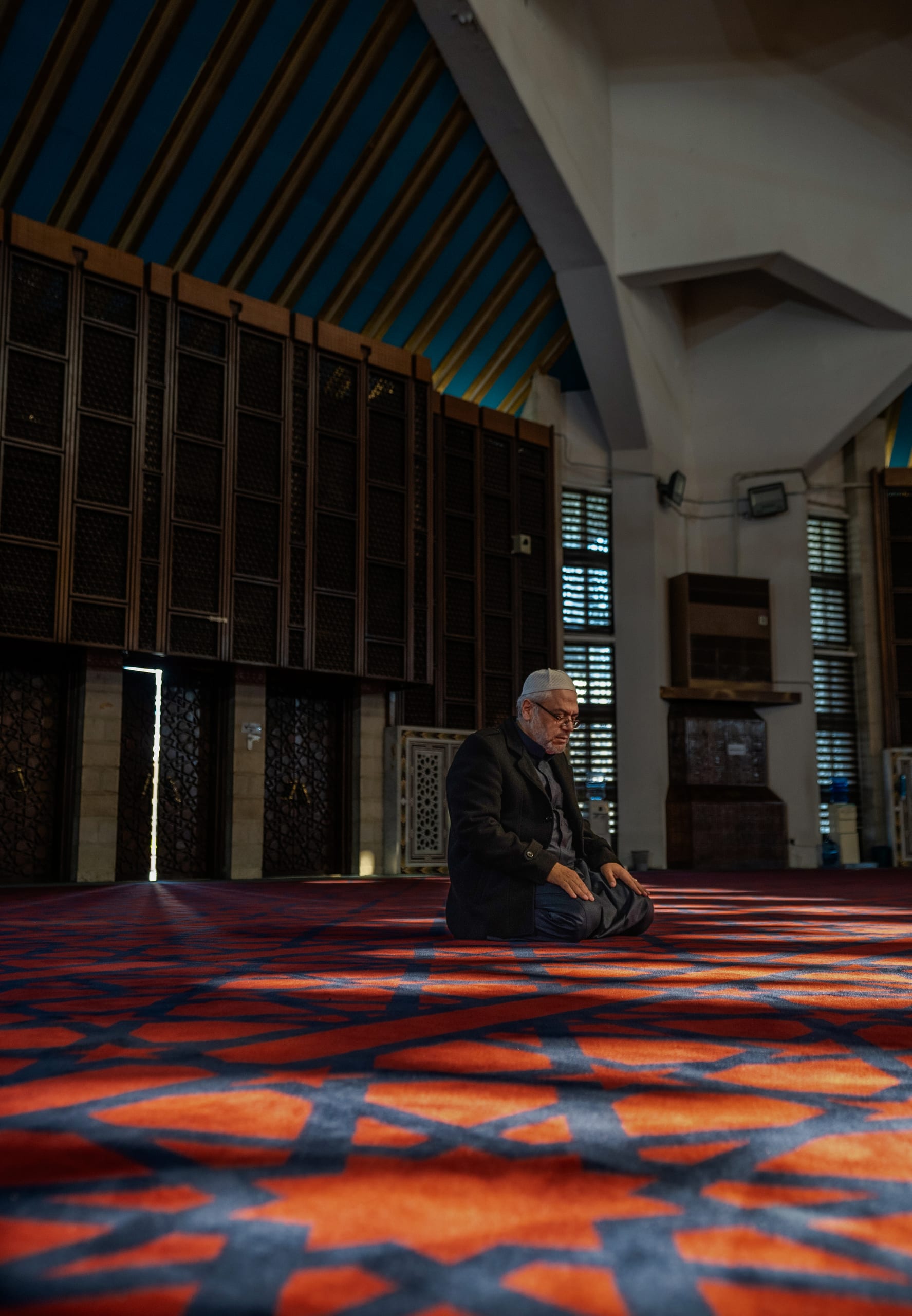 OLD MAN Read Quran Masjid Ramadain, a fine-art photograph by Ali Abu Ras