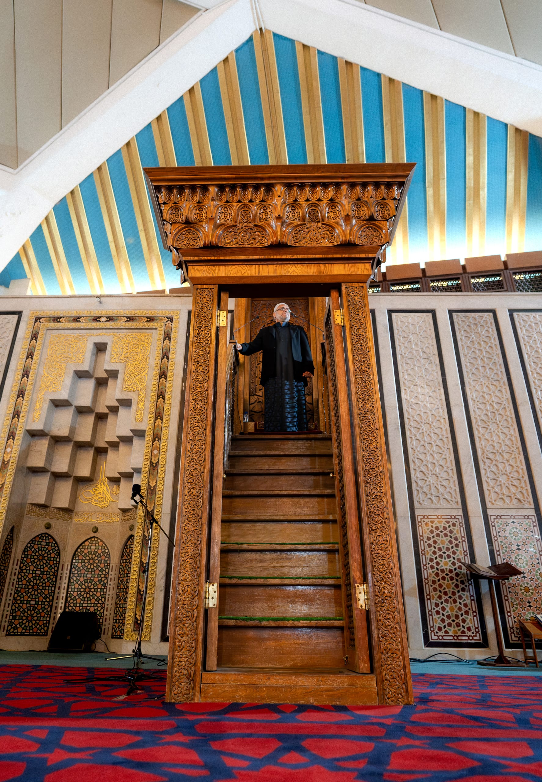 MAN Read Quran Masjid Ramadain, a fine-art photograph by Ali Abu Ras