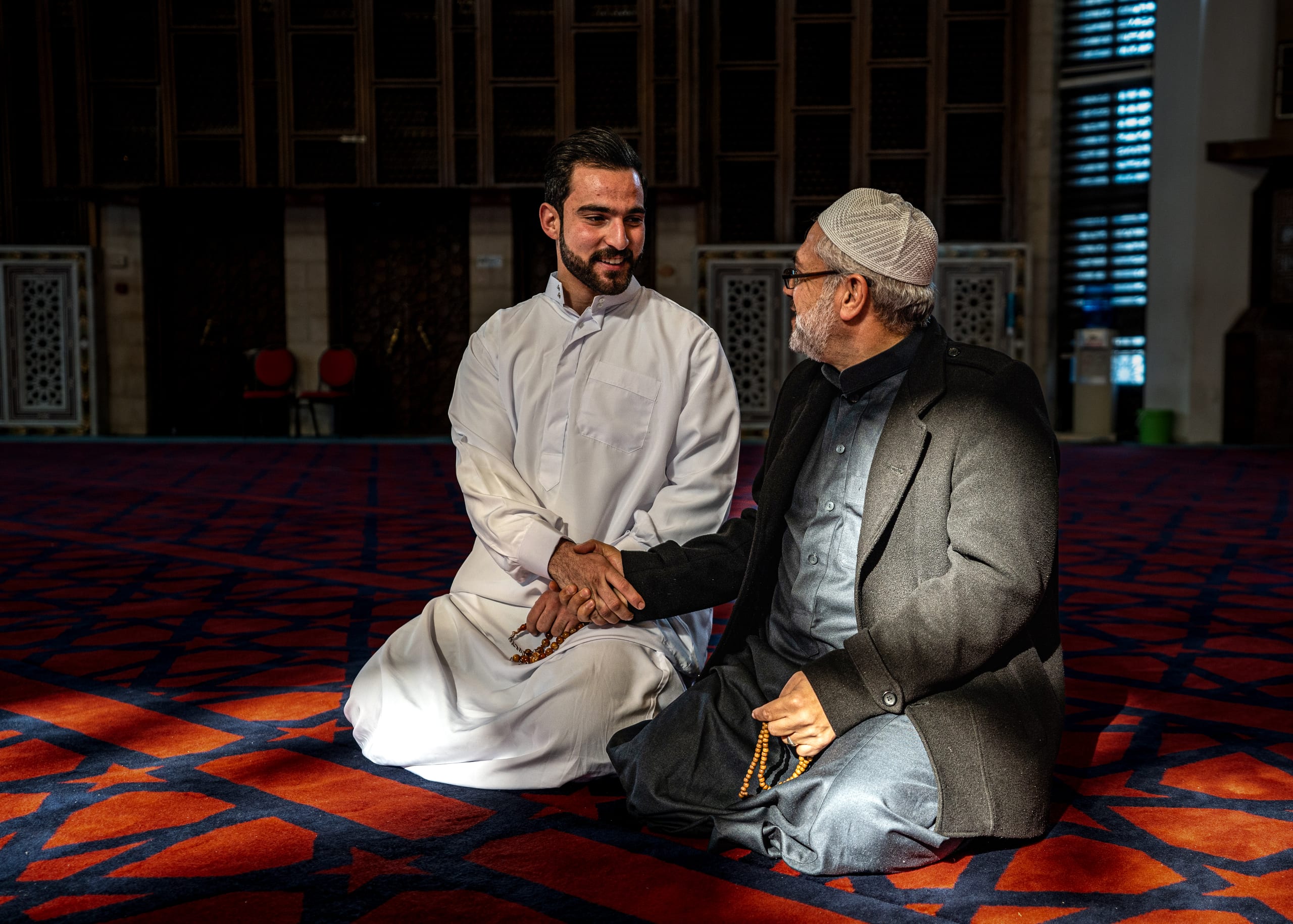 OLD MAN Read Quran Masjid Ramadain, a fine-art photograph by Ali Abu Ras