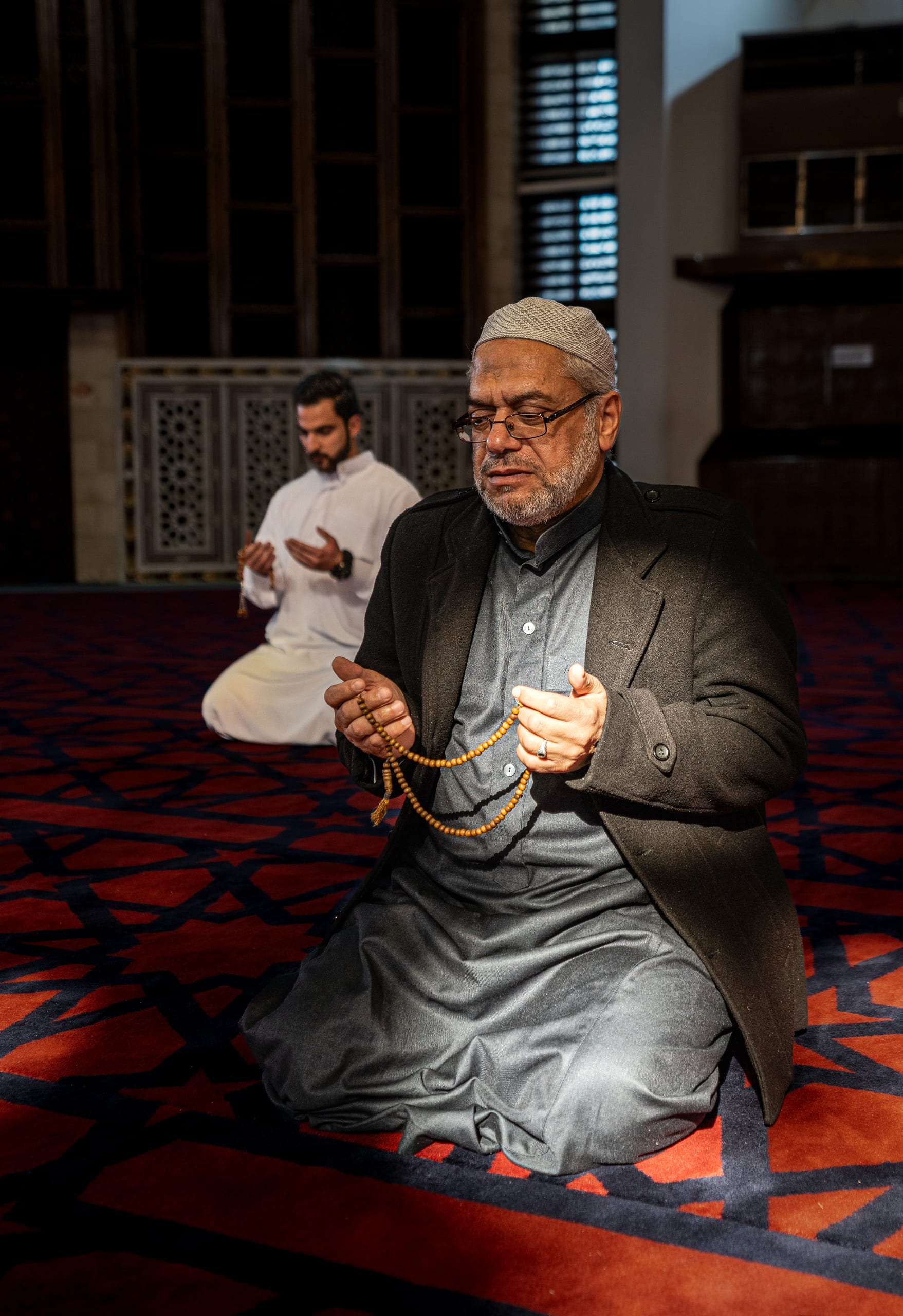 OLD MAN Read Quran Masjid Ramadain, a fine-art photograph by Ali Abu Ras