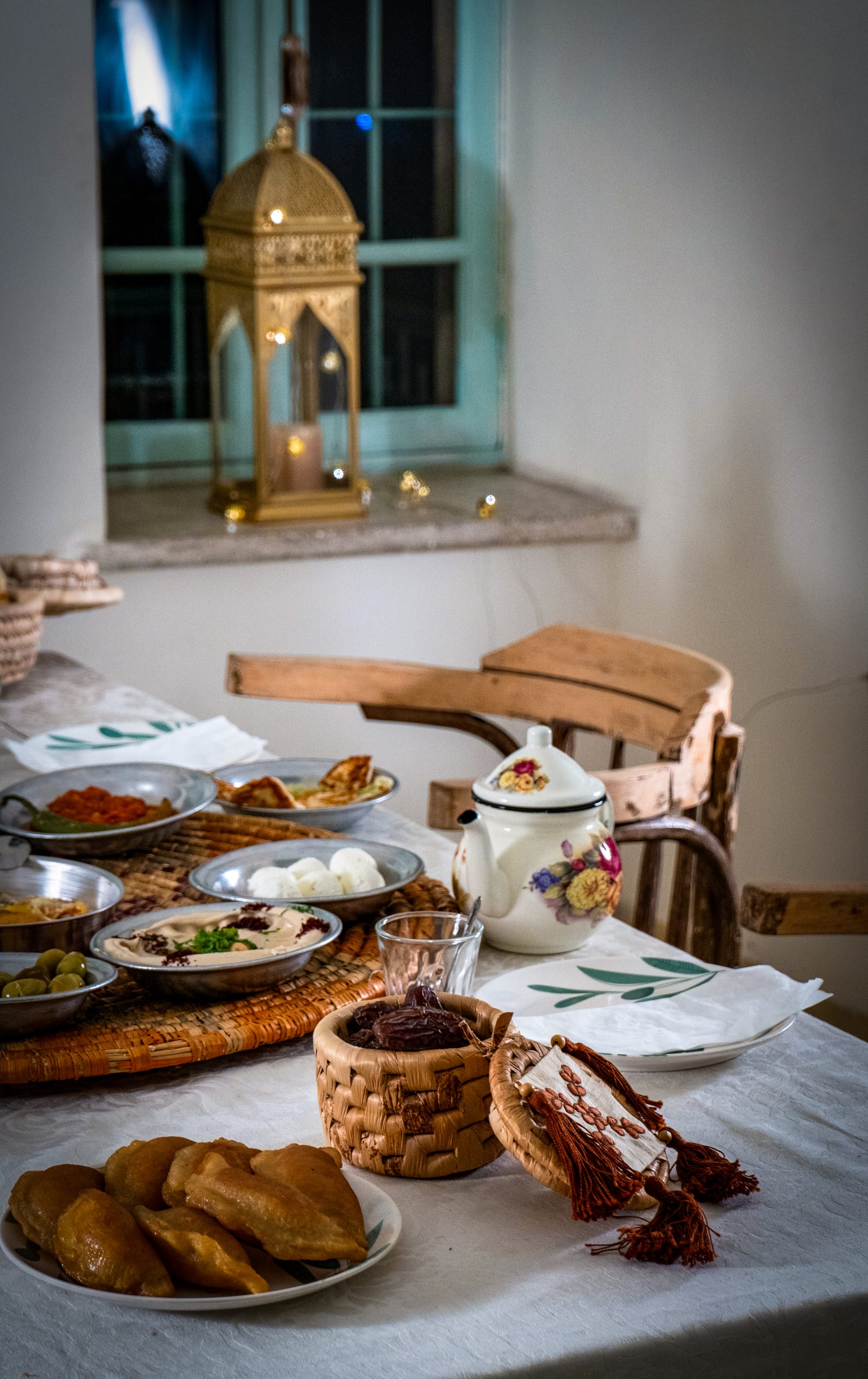 Ramadan Table Food Eftar Sohour, a fine-art photograph by Ali Abu Ras