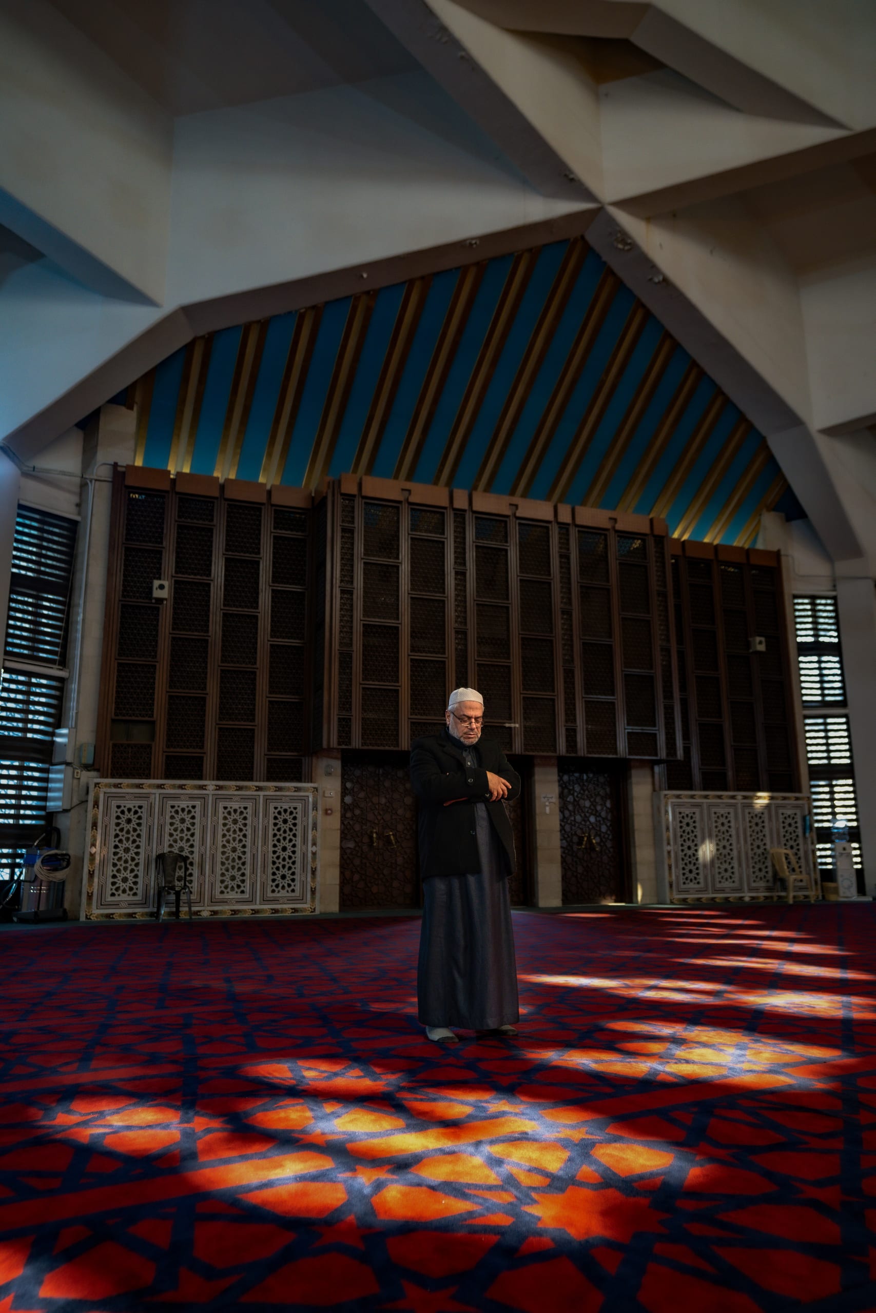 OLD MAN Read Quran Masjid Ramadain, a fine-art photograph by Ali Abu Ras
