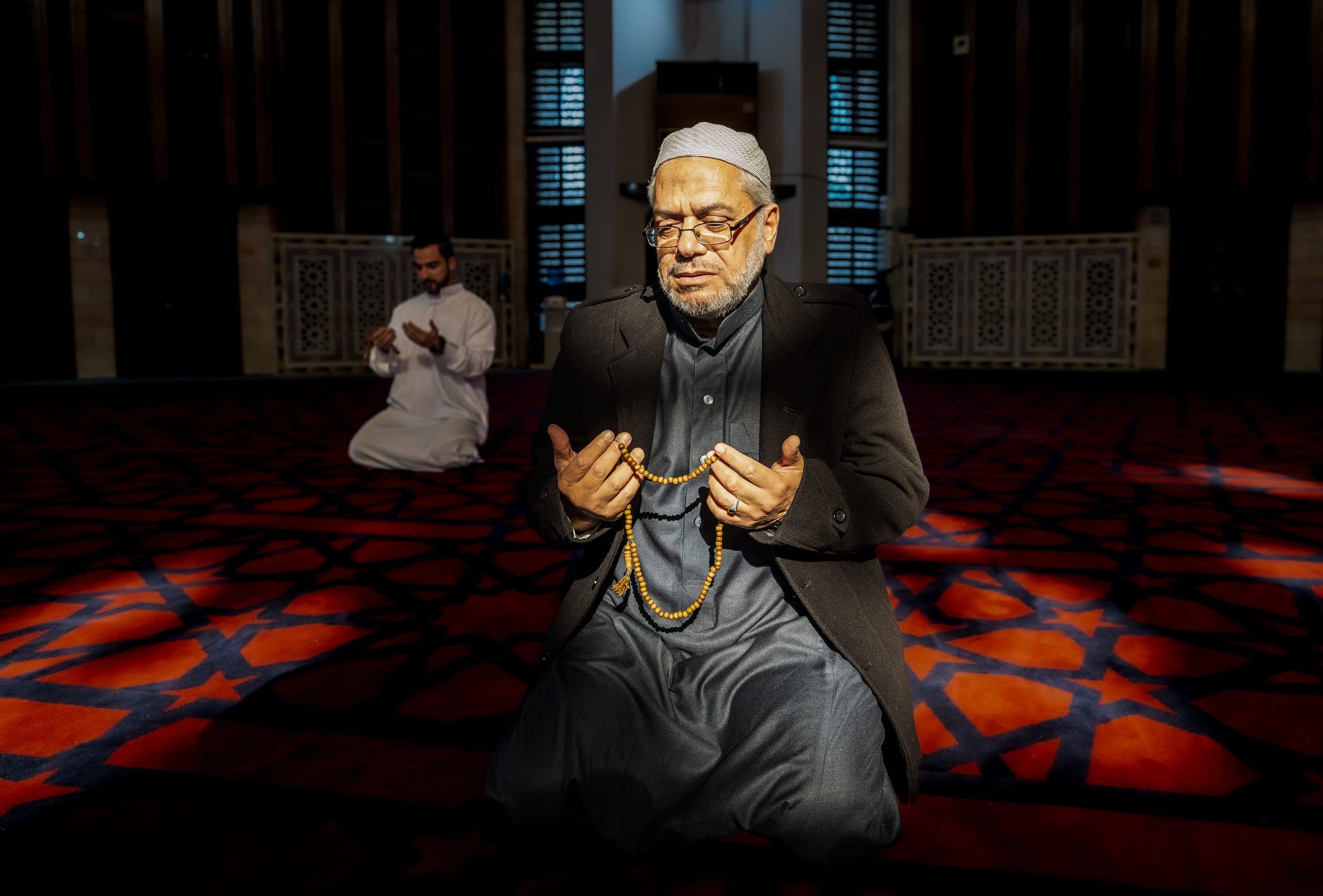OLD MAN Read Quran Masjid Ramadain, a fine-art photograph by Ali Abu Ras