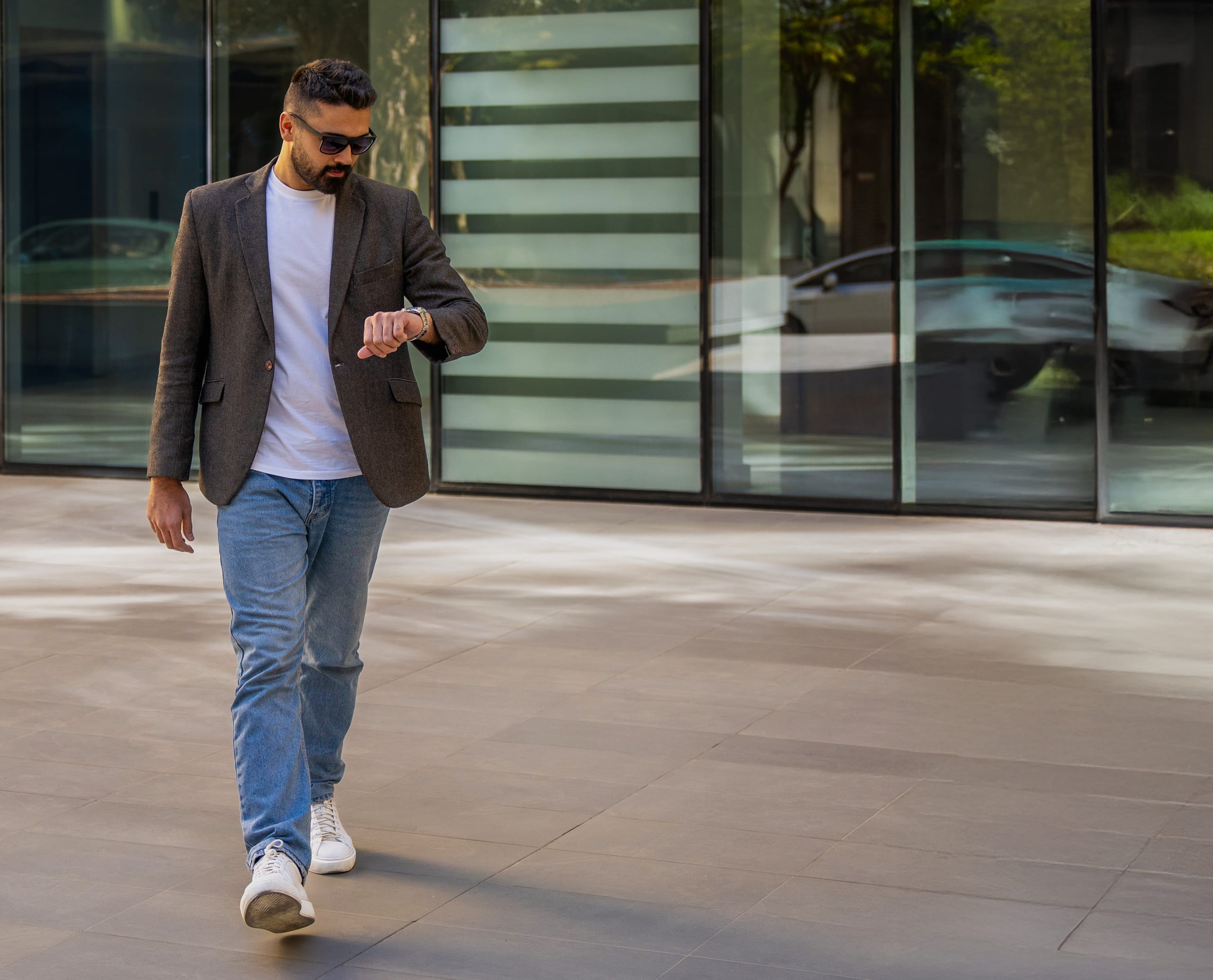 MAN Bolivard Walking, a fine-art photograph by Ali Abu Ras