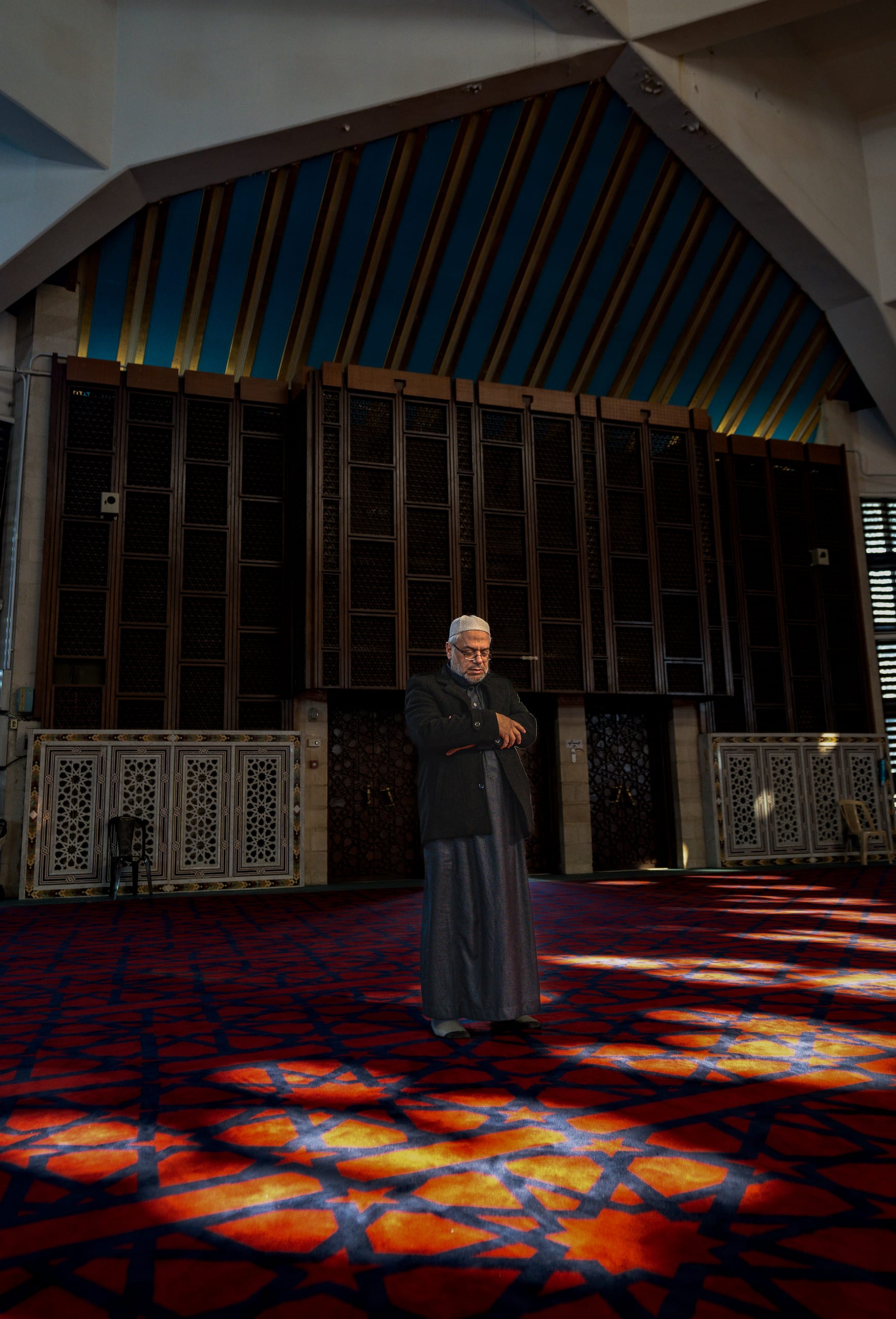 OLD MAN Read Quran Masjid Ramadain, a fine-art photograph by Ali Abu Ras