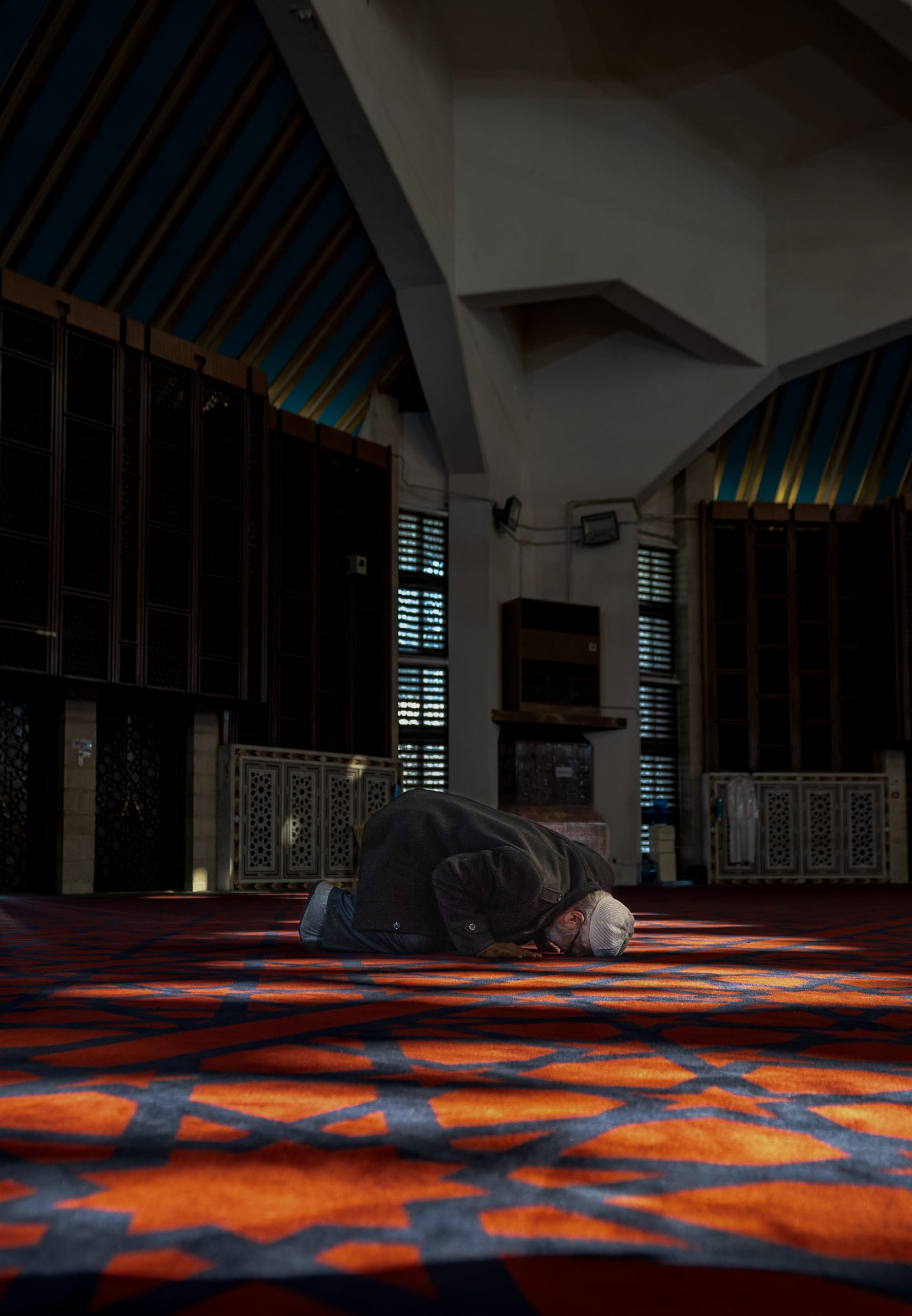 OLD MAN Read Quran Masjid Ramadain, a fine-art photograph by Ali Abu Ras