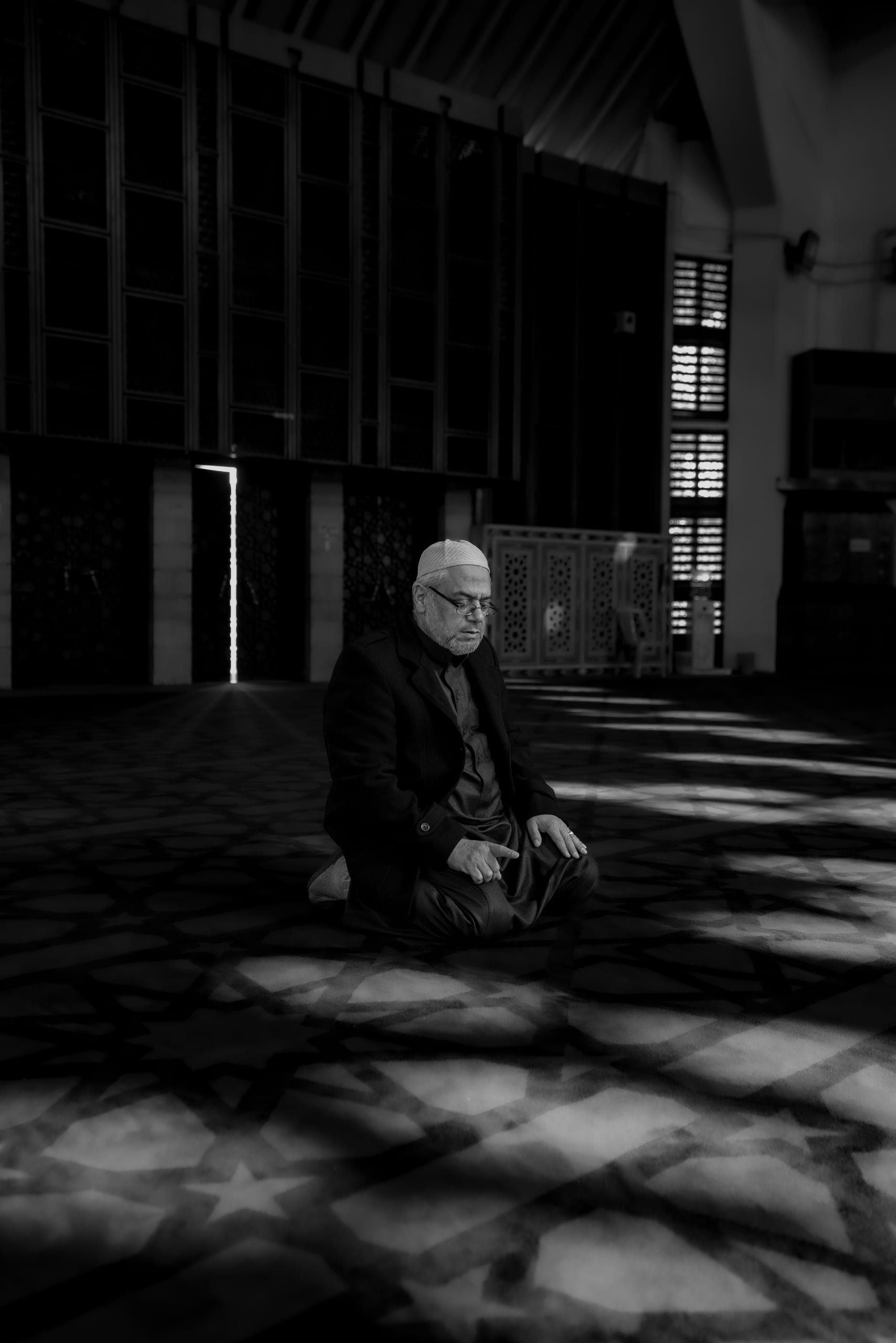 OLD MAN Read Quran Masjid Ramadain, a fine-art photograph by Ali Abu Ras
