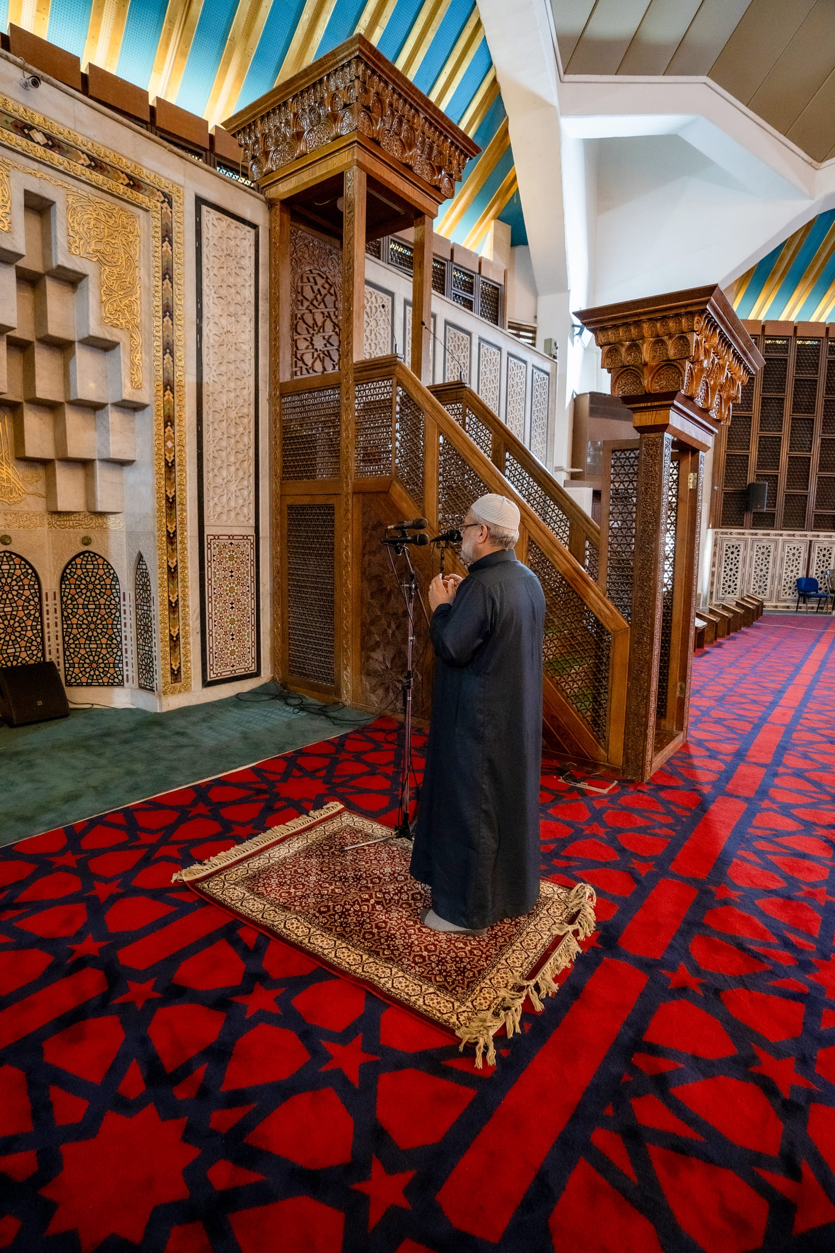 OLD MAN Read Quran Masjid Ramadain, a fine-art photograph by Ali Abu Ras