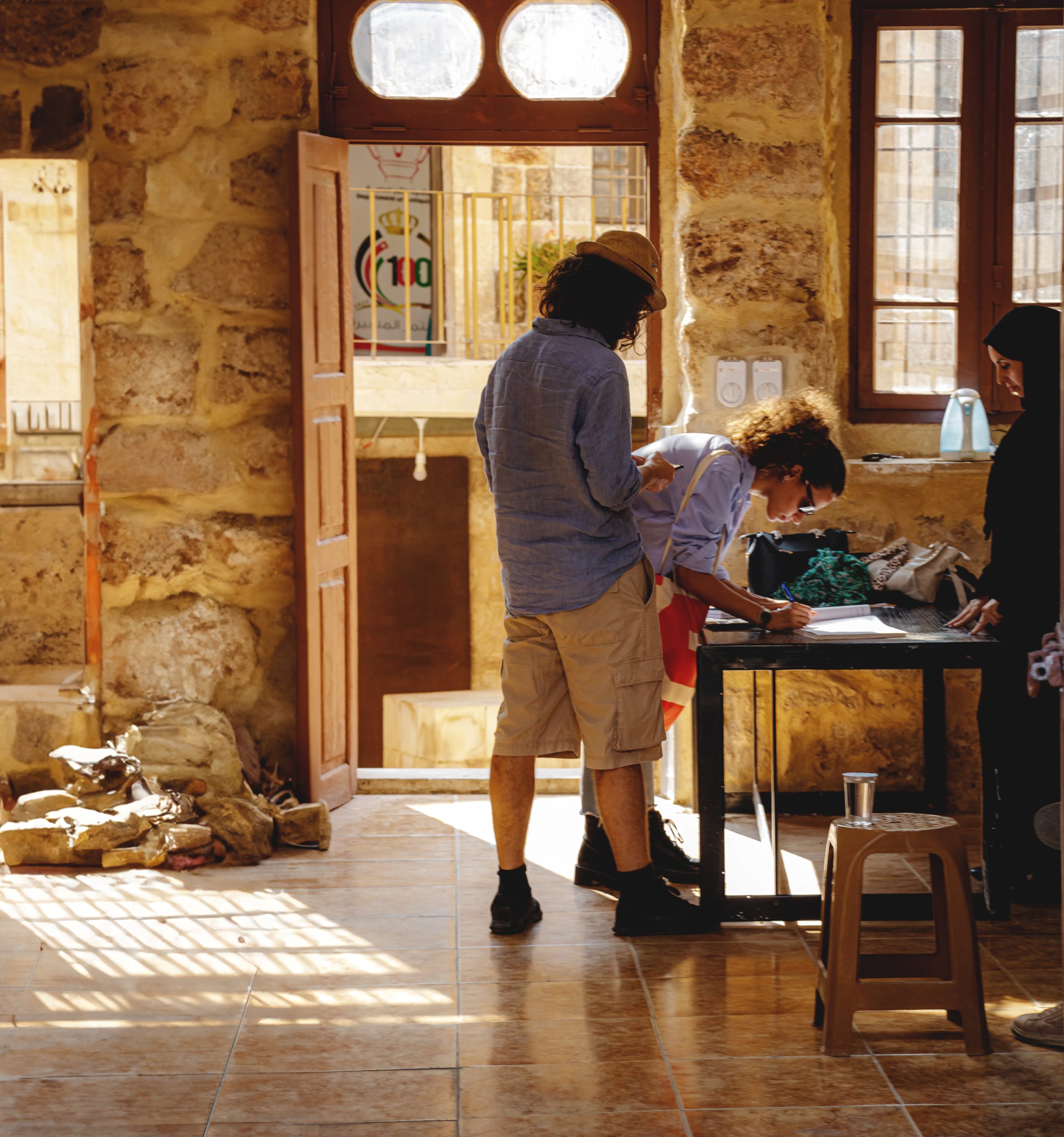 Madaba Woman Visitors Market, a fine-art photograph by Ali Abu Ras
