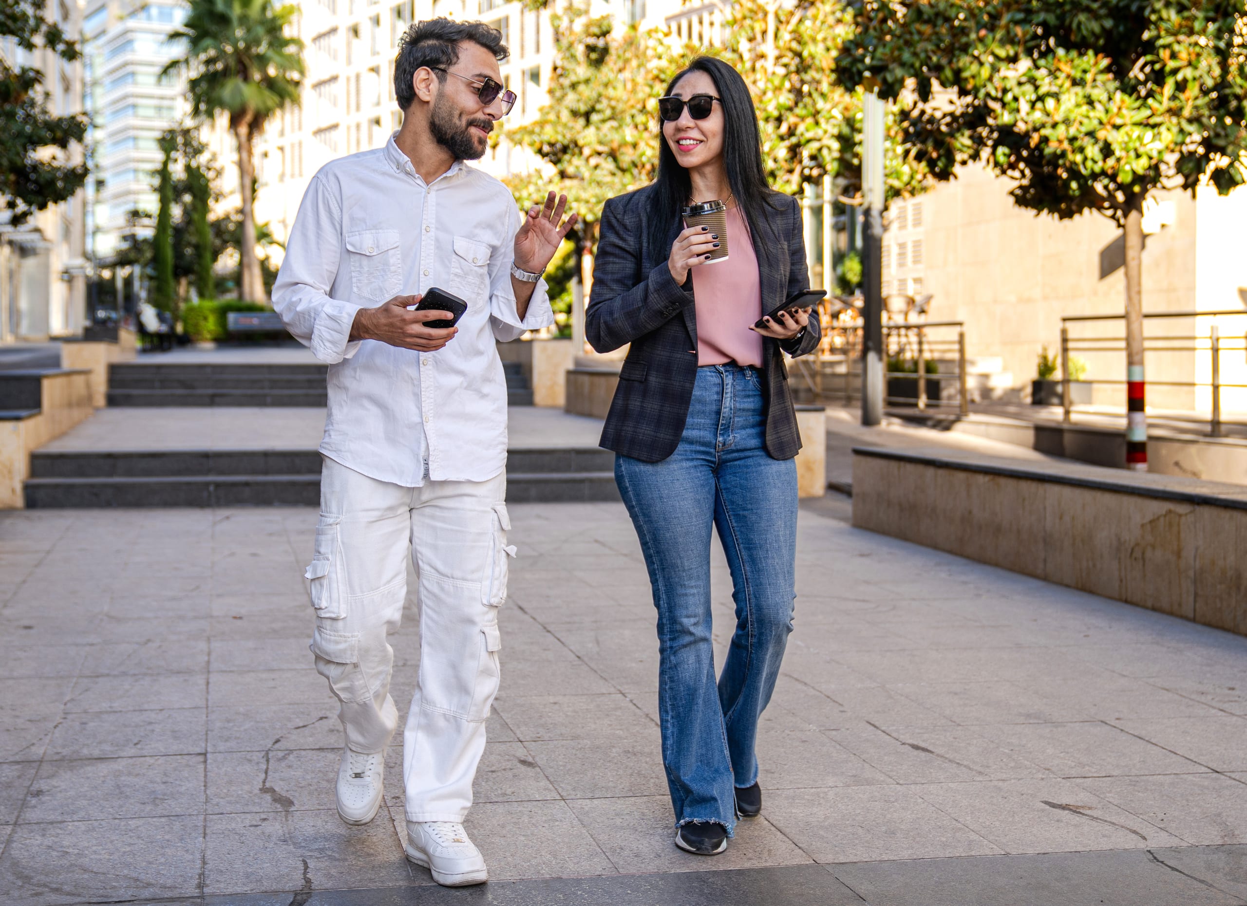 MAN Woman Profissional Walking, a fine-art photograph by Ali Abu Ras