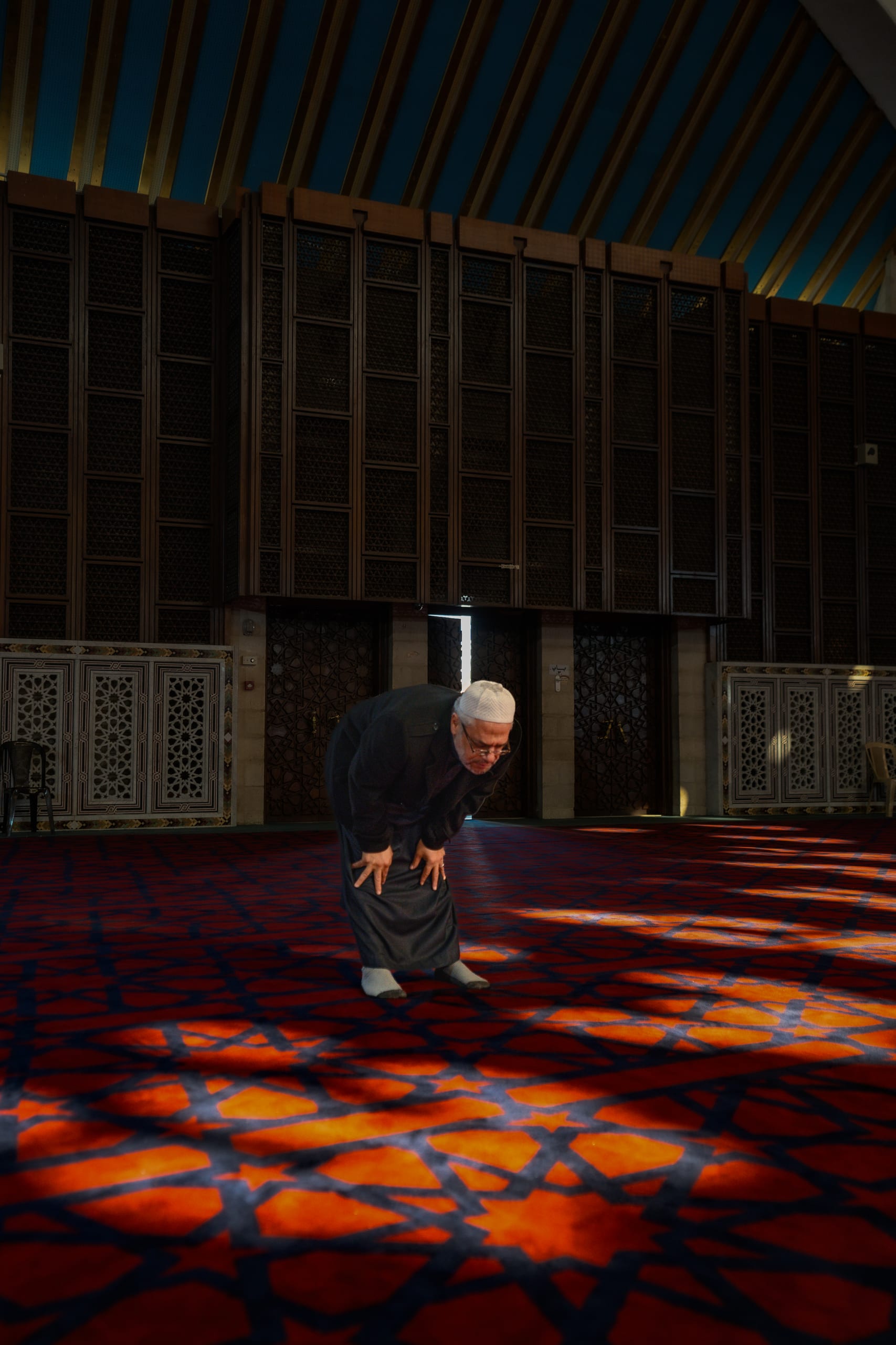 OLD MAN Read Quran Masjid Ramadain, a fine-art photograph by Ali Abu Ras