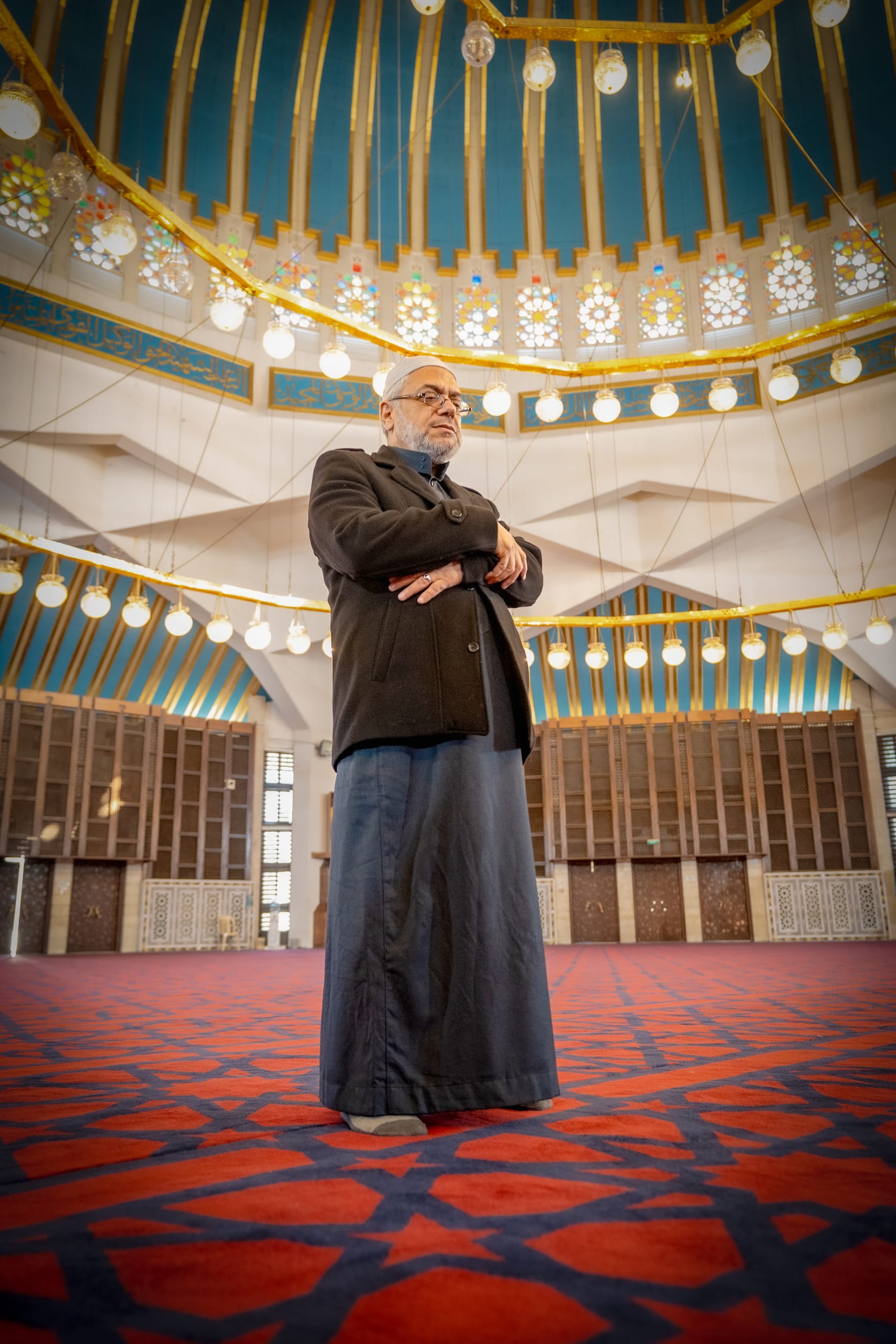 OLD MAN Read Quran Masjid Ramadain, a fine-art photograph by Ali Abu Ras