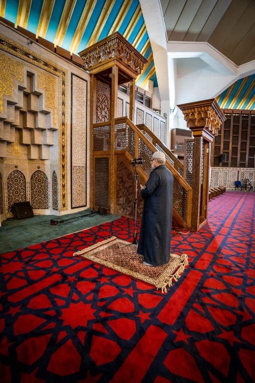 OLD MAN Read Quran Masjid Ramadain, a fine-art photograph by Ali Abu Ras