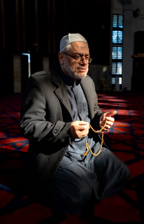 OLD MAN Read Quran Masjid Ramadain, a fine-art photograph by Ali Abu Ras