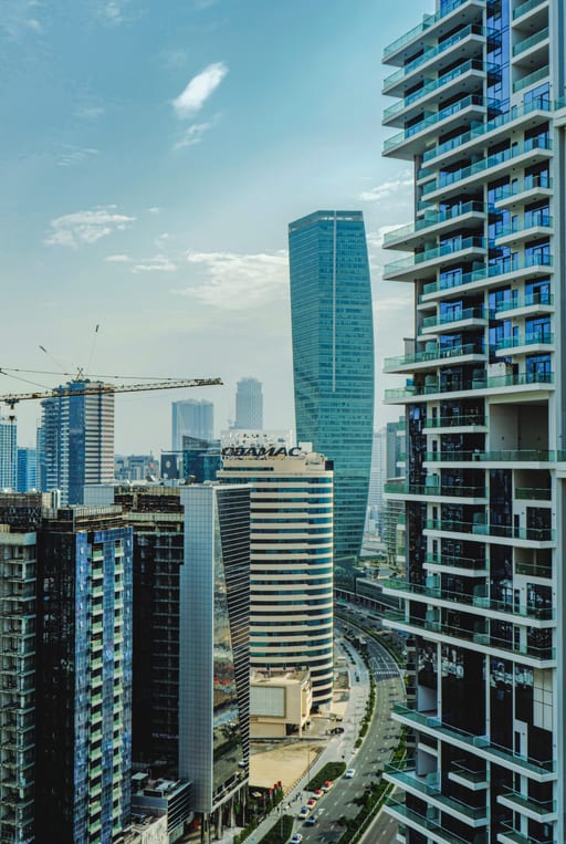 Building Dubai Street Towers, a fine-art photograph by Ali Abu Ras
