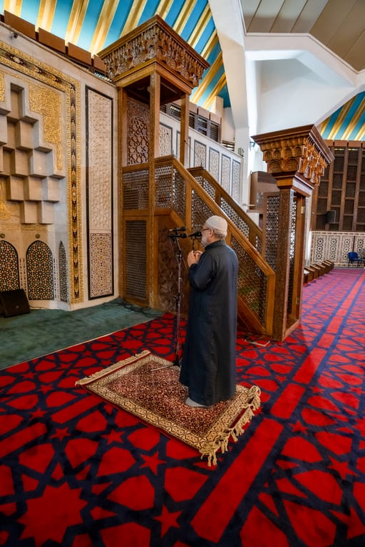 OLD MAN Read Quran Masjid Ramadain, a fine-art photograph by Ali Abu Ras