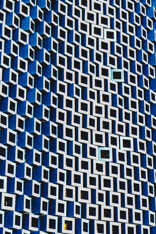 Architecture Ayla Building Blue, a fine-art photograph by Ali Abu Ras