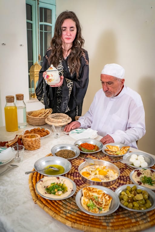 Family Ramadan Eftar Food Eating, a fine-art photograph by Ali Abu Ras
