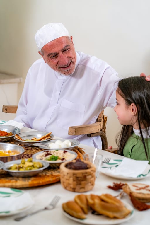 Family Ramadan Eftar Food Eating, a fine-art photograph by Ali Abu Ras